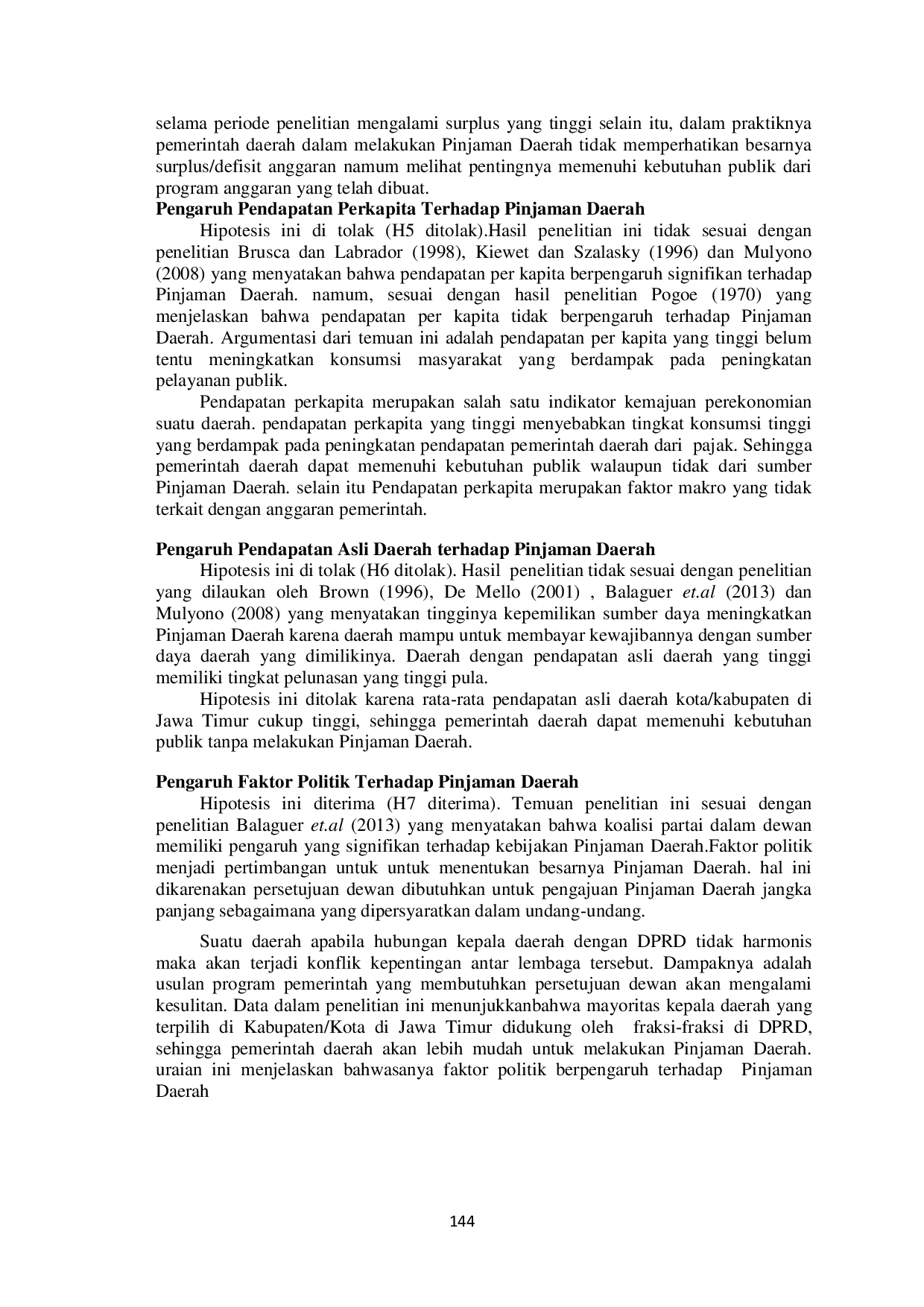 JURIS Faktor Faktor Yang Berpengaruh Terhadap Pinjaman Daerah Pada Kota Kabupaten di Provinsi Jawa Timur