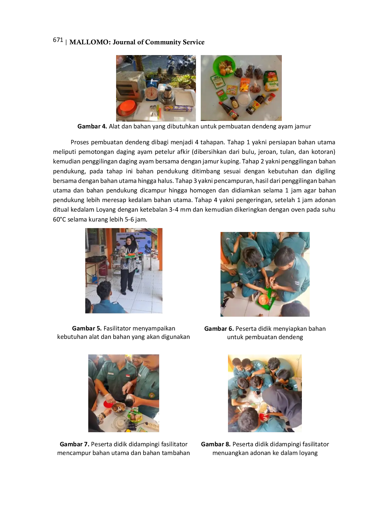 JURIS Pelatihan Pembuatan Dendeng Ayam Jamur Dari Daging Ayam Petelur Afkir Dalam Rangka Mengembangkan Diversifikasi Produk Olahan Hasil Peternakan Di Smkn 1 Mojosongo Boyolali