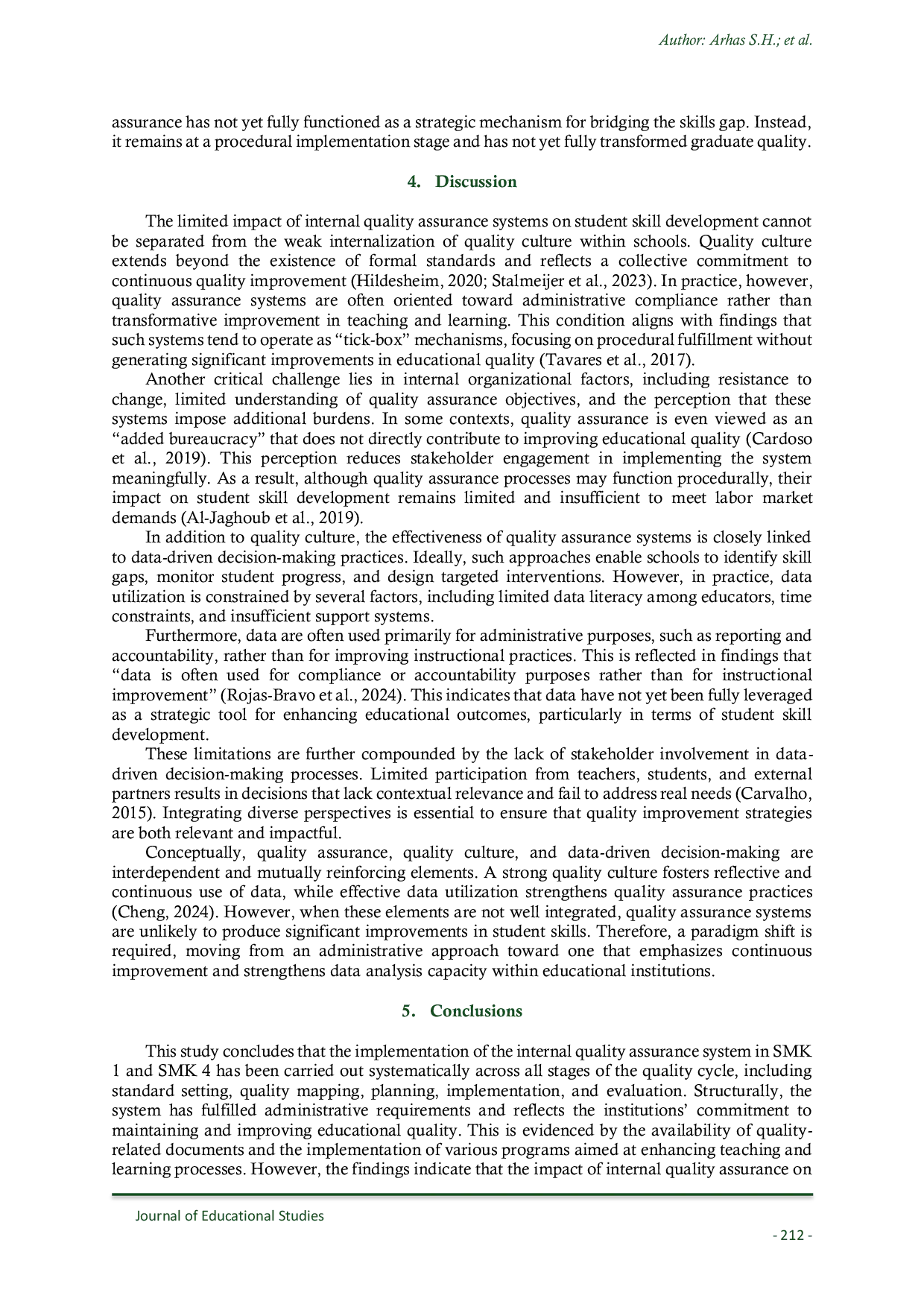 JURIS Bridging the Skills Gap The Impact of Internal Quality Assurance on Educational Outcomes