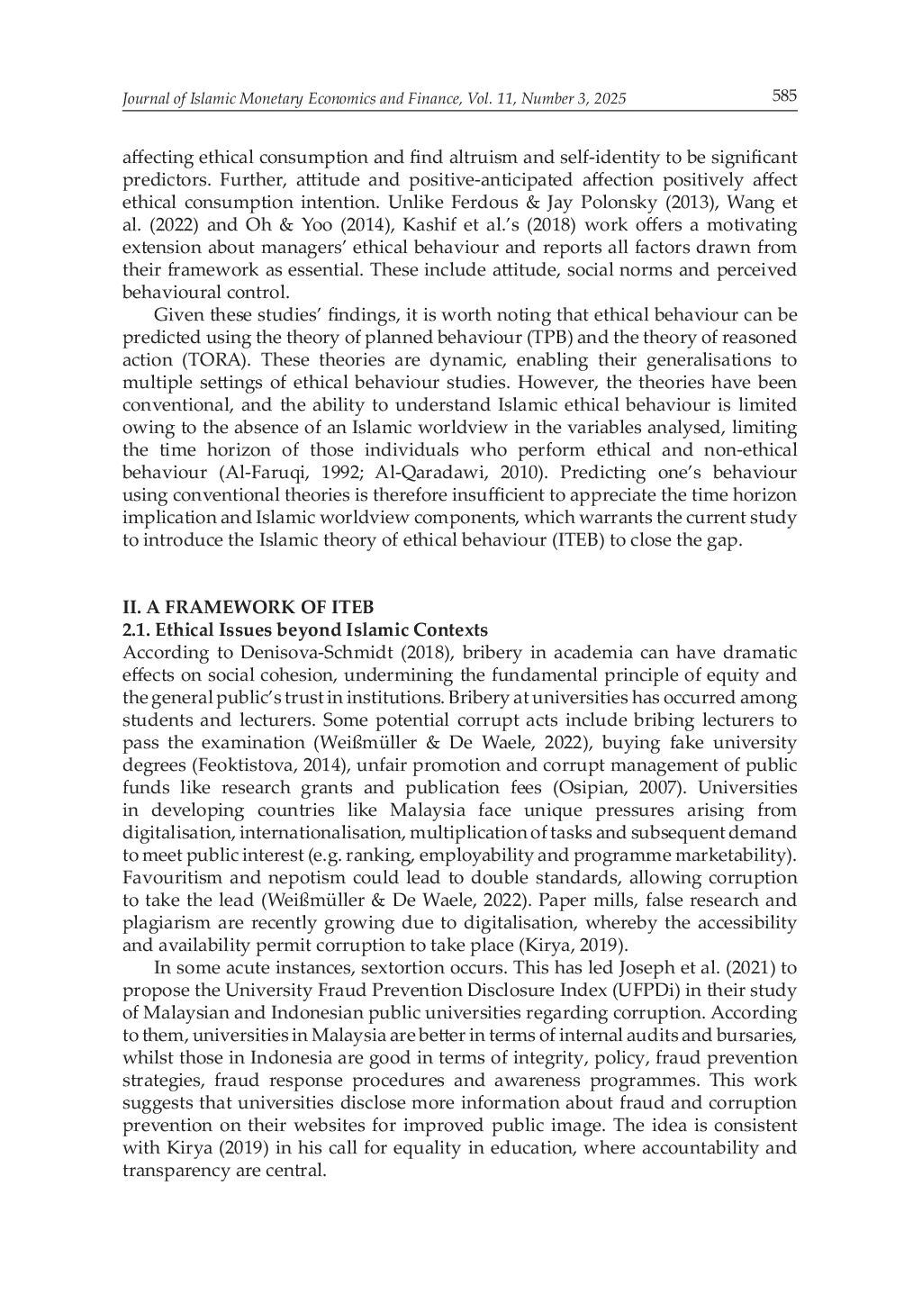 JURIS New Dimensions of Islamic Theory of Ethical Behaviour An Empirical Investigation