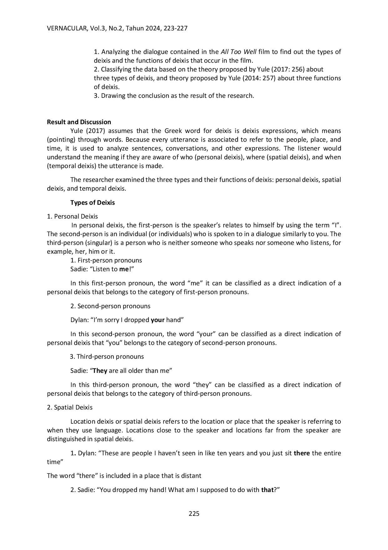 juris Deixis In All Too Well Movie Script