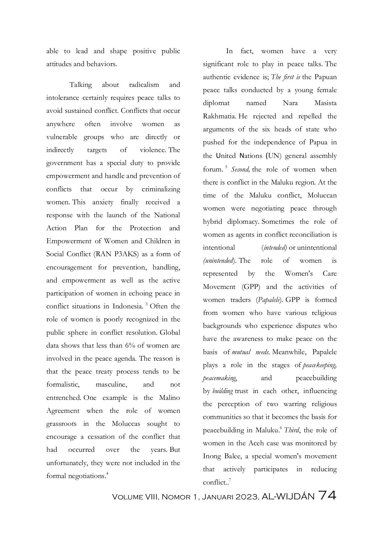 JURIS AMAN Indonesia s Contribution To Voicing The Peace Of Muslim Women In Indonesia by Using Social Media