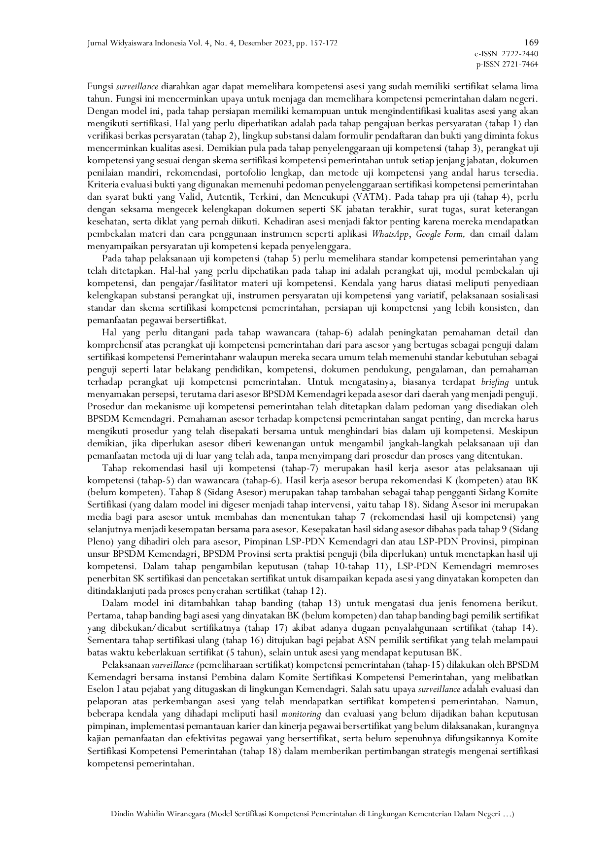 JURIS Model Sertifikasi Kompetensi Pemerintahan di Lingkungan Kementerian Dalam Negeri dan Pemerintah Daerah di Republik Indonesia