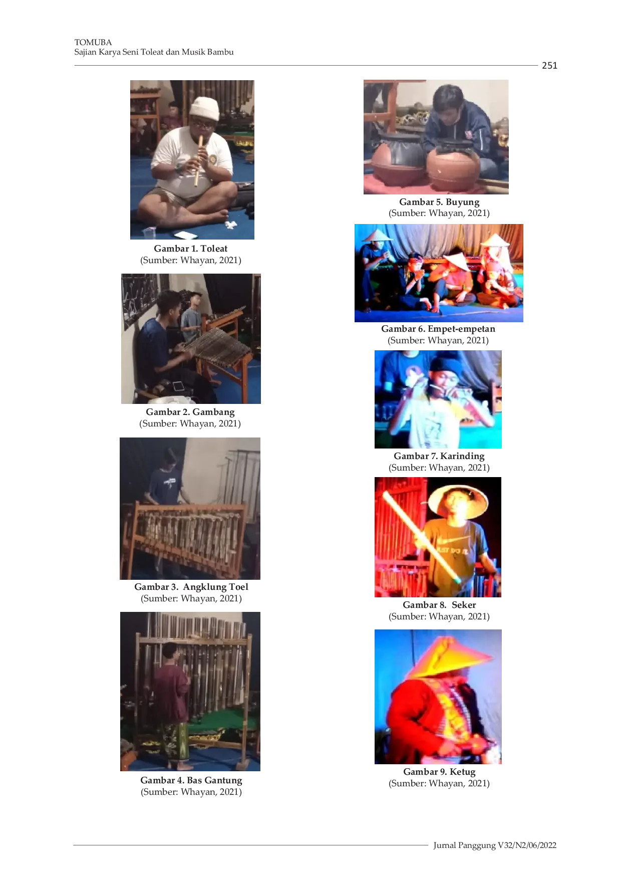 JURIS TOMUBA Sajian Karya Seni Toleat dan Musik Bambu