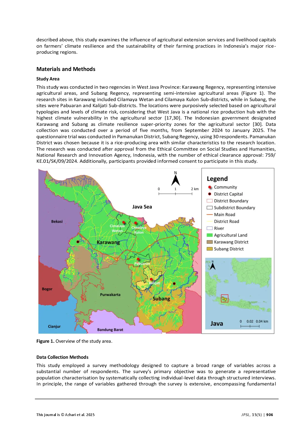 juris The Influence of Agricultural Extension Services and Livelihood Capitals on Farmers Climate Resilience in West Java Indonesia A Structural Equation Modeling Approach