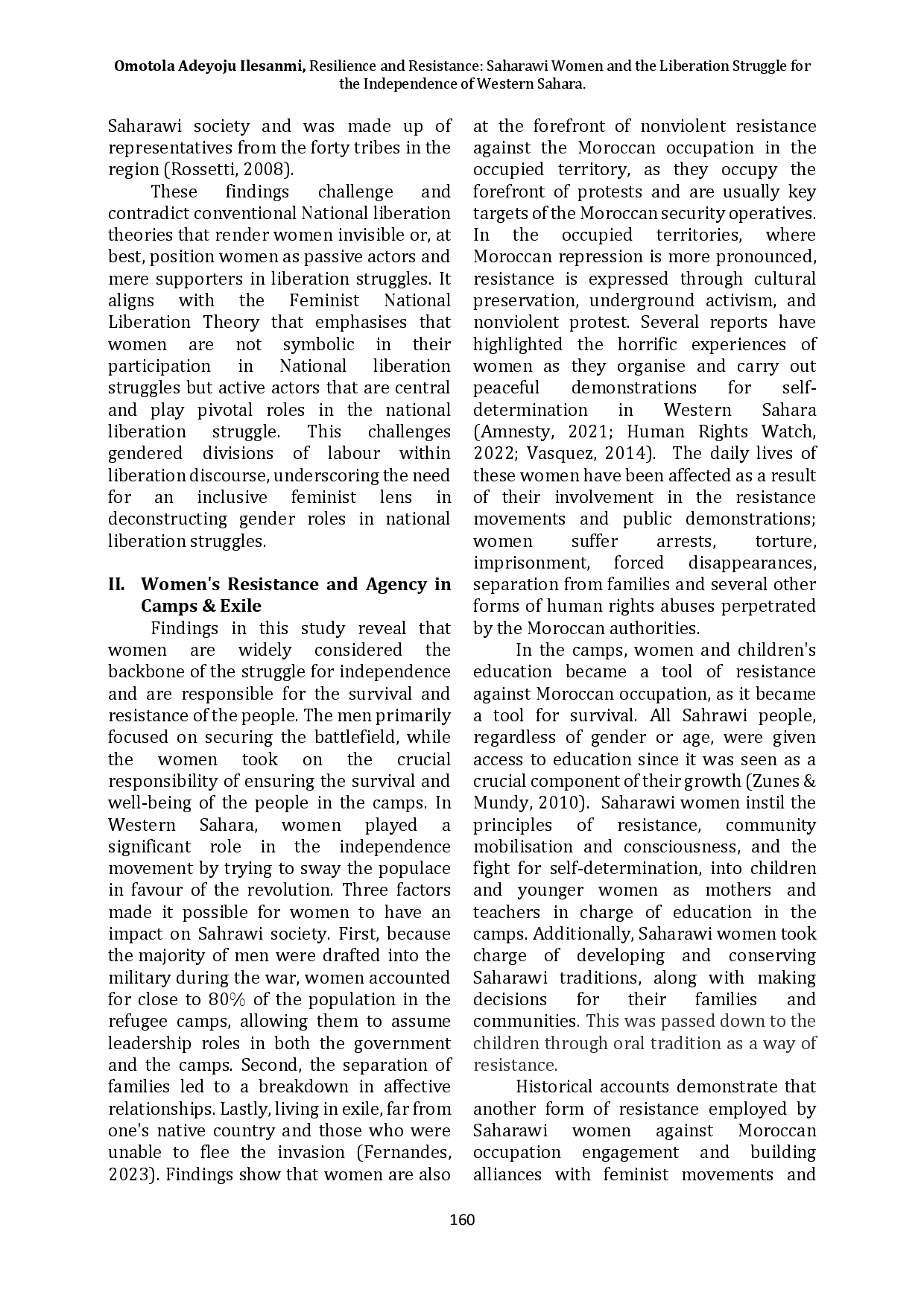 juris Resilience and Resistance A Feminist Perspective of Women and the National Liberation Struggle for the Independence of Western Sahara