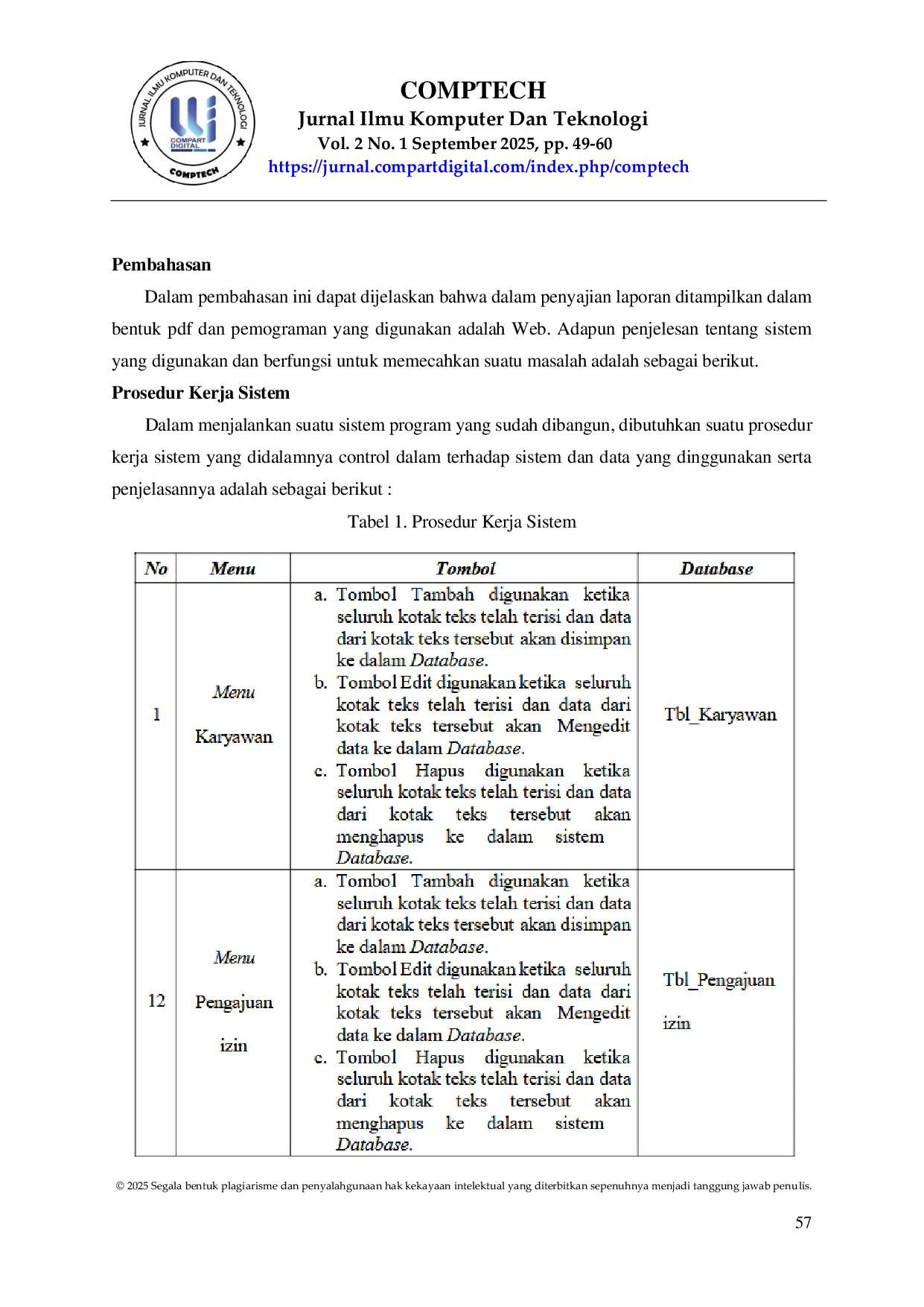 JURIS Implementasi Metode Waterfall Dalam Perancangan Aplikasi Pengelolaan Pegawai Berbasis Web Pada Perusahaan