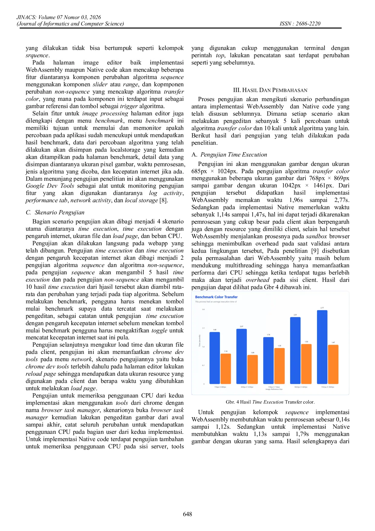 JURIS Perbandingan Arsitektur Runtime WebAssembly dan Native Code pada Pengembangan Website