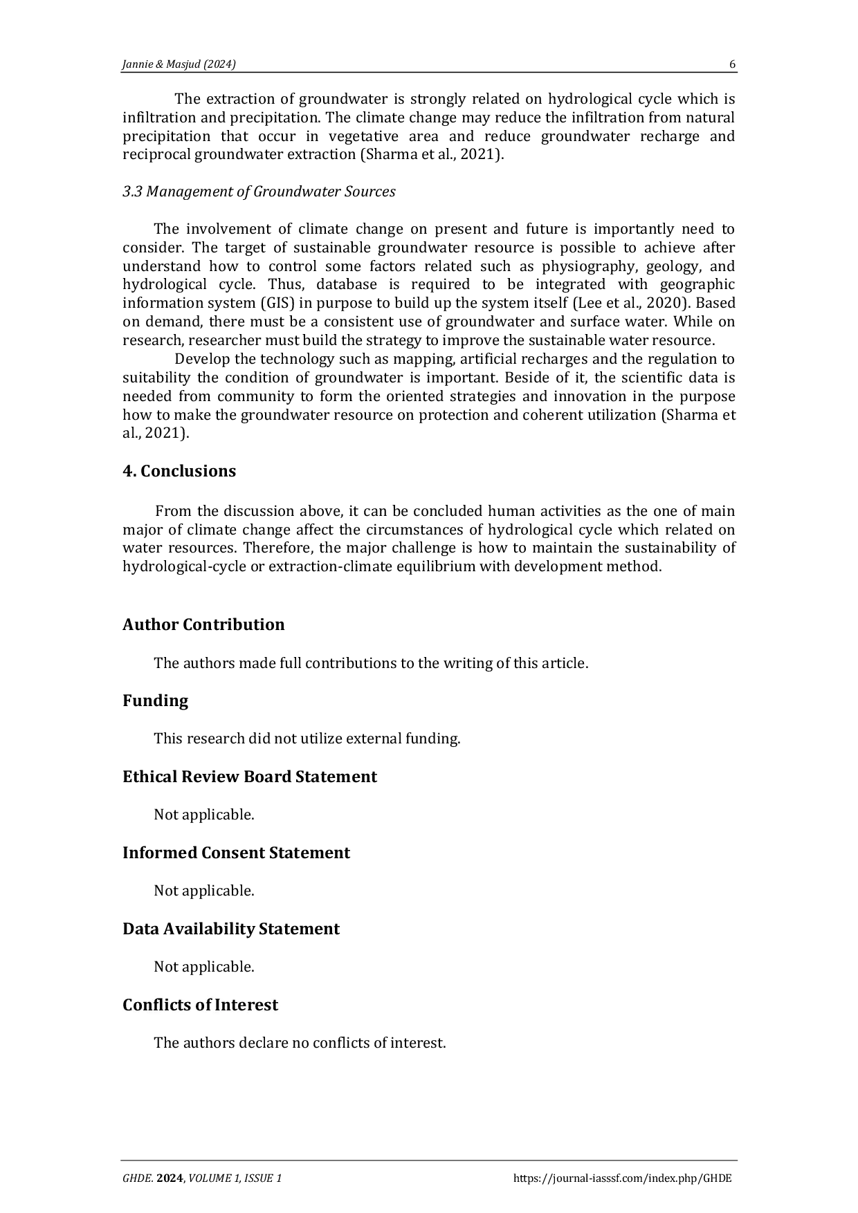 JURIS The correlation of human activities to climate change effect on hydrological cycle and water resource
