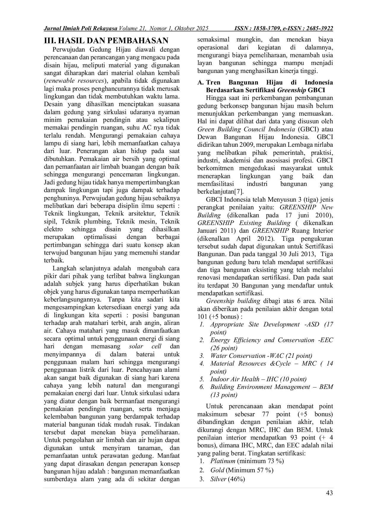 JURIS Analisis Kendala Penerapan Bangunan Hijau di Indonesia