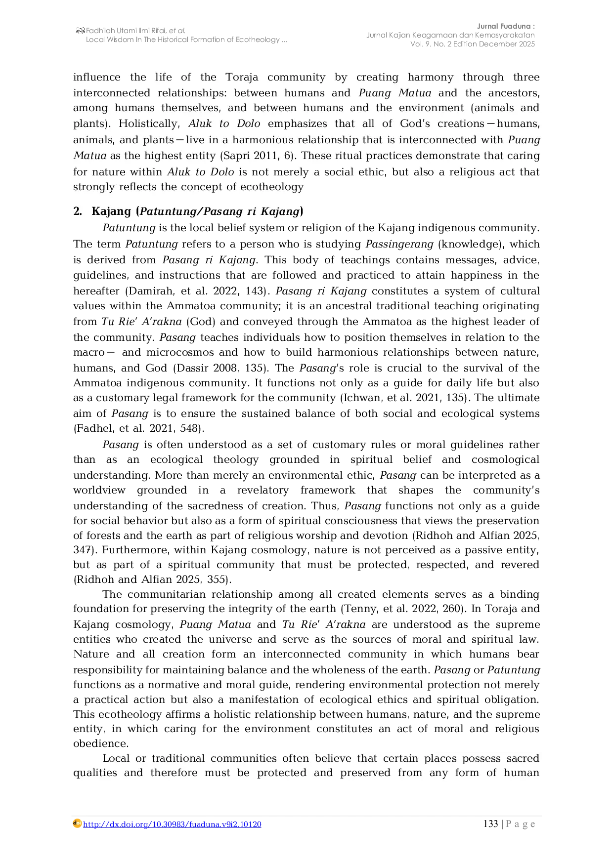 JURIS Local Wisdom in the Historical Formation of Ecotheology Discourse in South Sulawesi