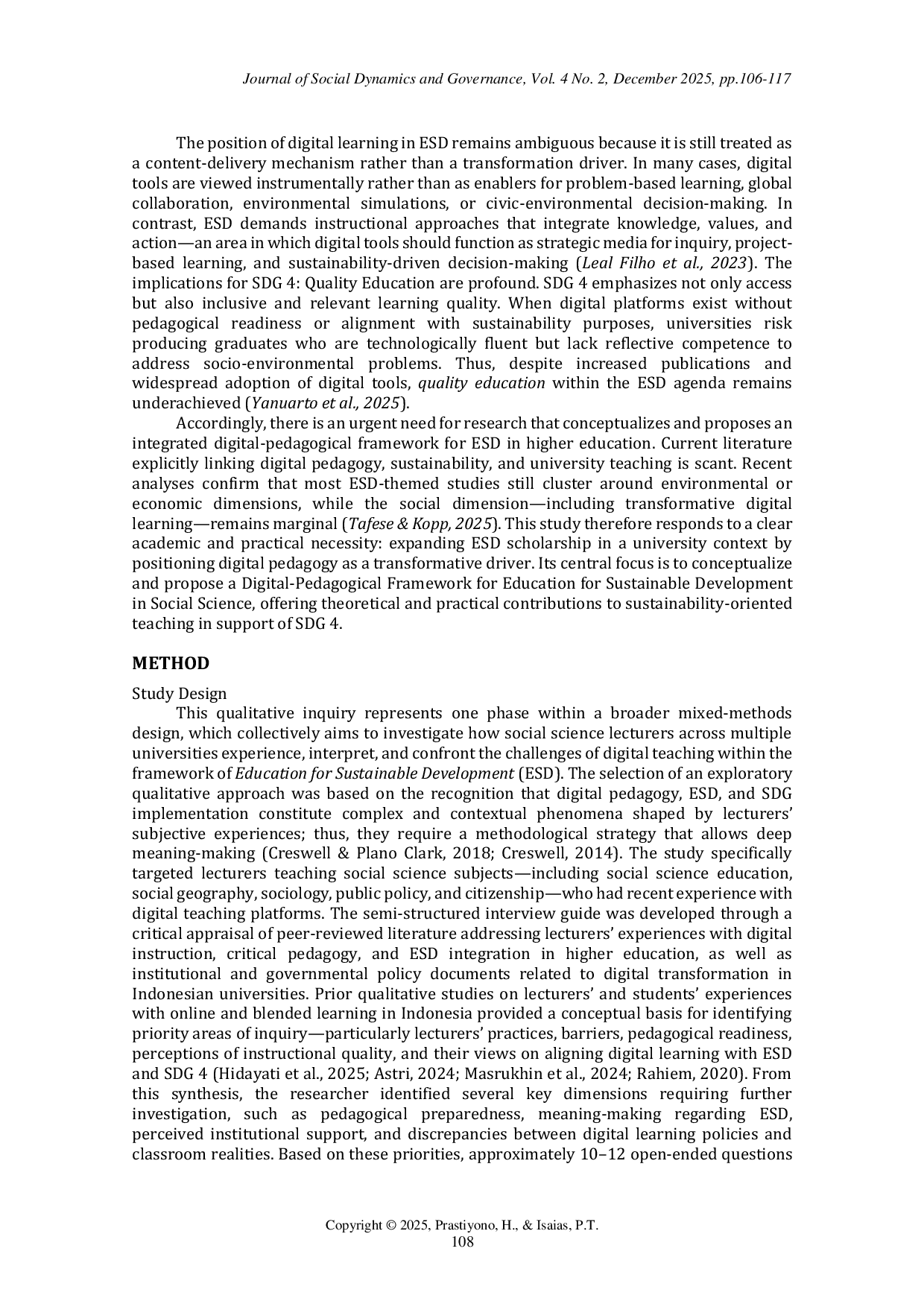 JURIS Digital Pedagogical Framework for Education for Sustainable Development in Social Science