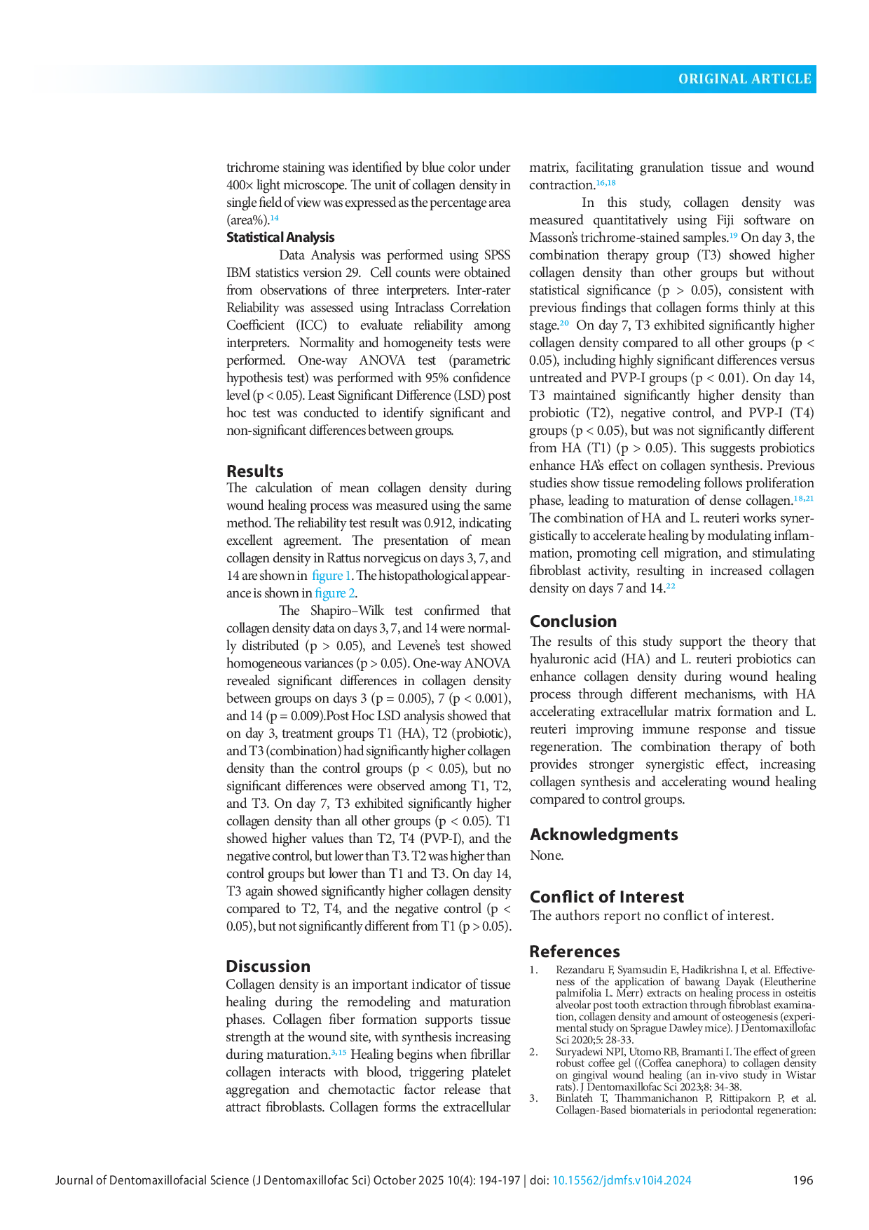 JURIS Post tooth extraction supportive therapy with Limosilactobacillus reuteri probiotic and hyaluronic acid gel combination on collagen density