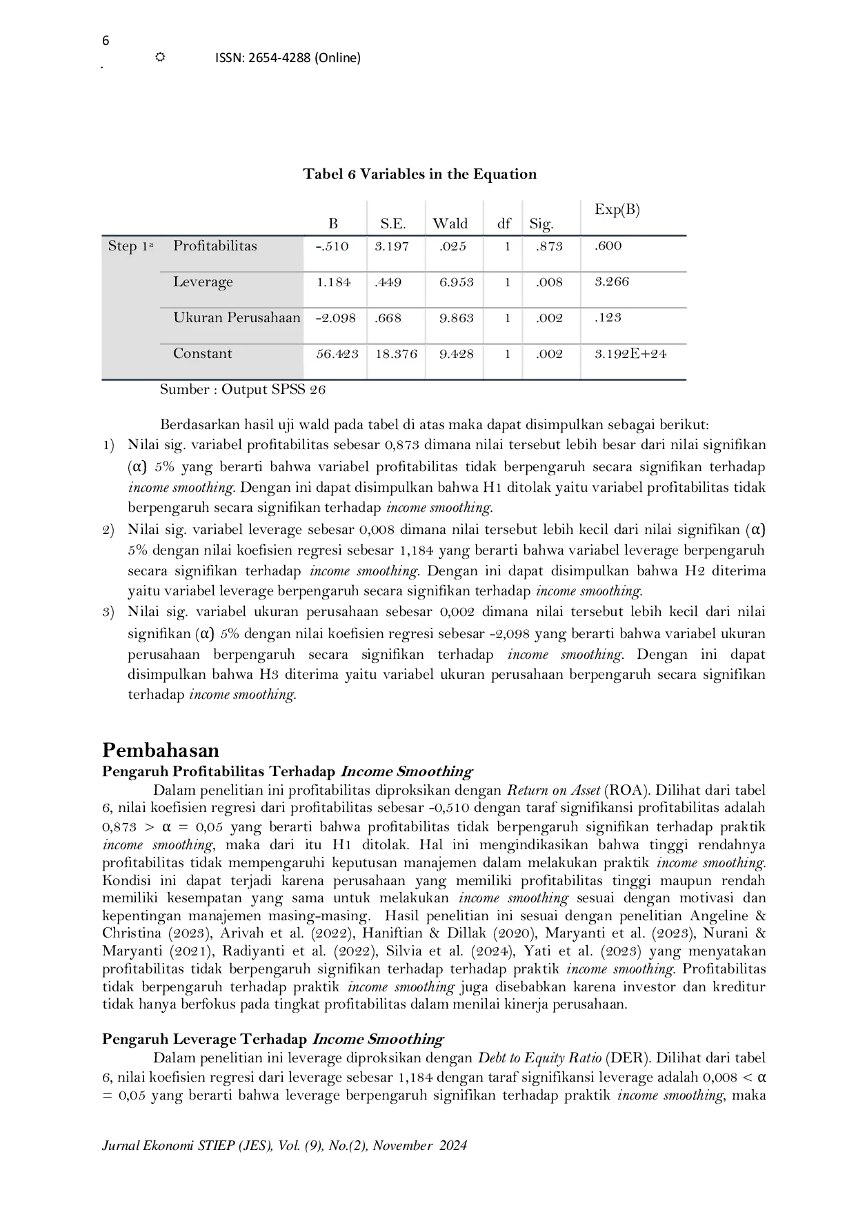 JURIS Determinasi Income Smoothing Profitabilitas Leverage Dan Ukuran Perusahaan