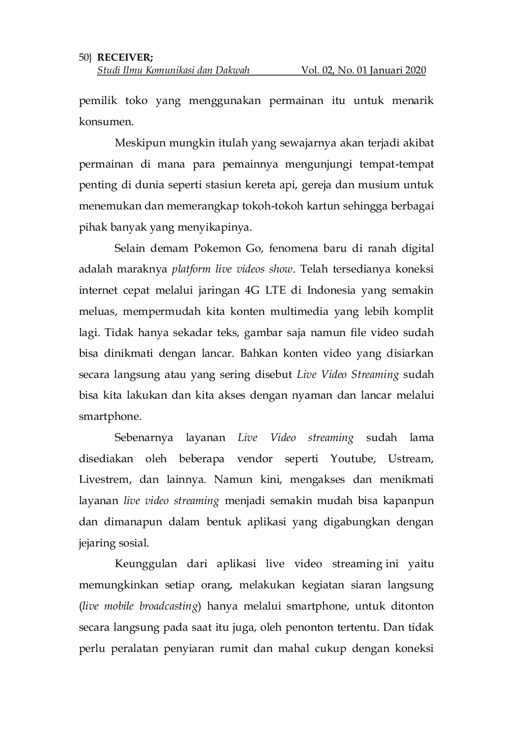 JURIS Trend Platform Live Video Show Bigo Live Dalam Pandangan Teori Persamaan Media Media Equation Theory