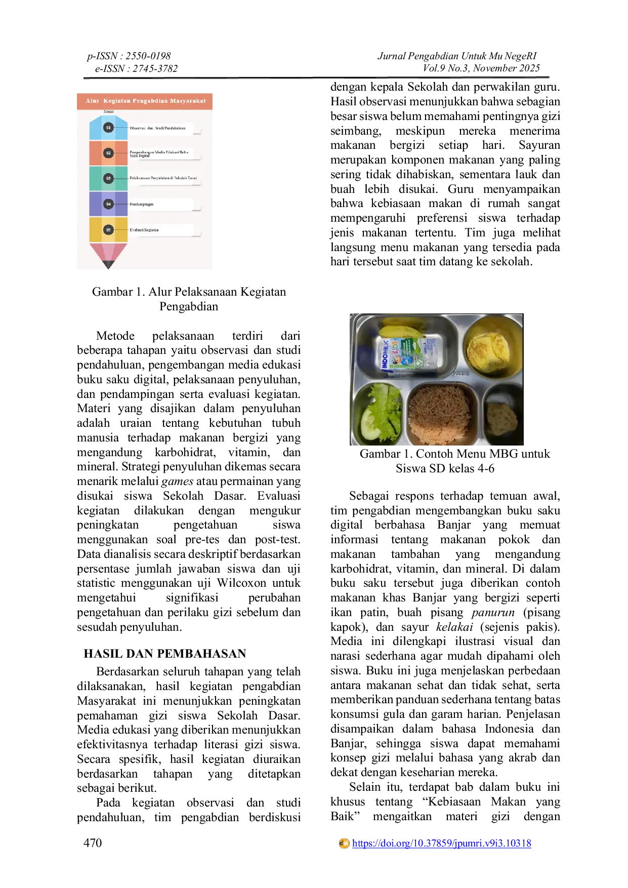 JURIS Nutrition Education Through Contextual Media in the Banjar Language Efforts to Strengthen Nutrition Literacy in Elementary Schools