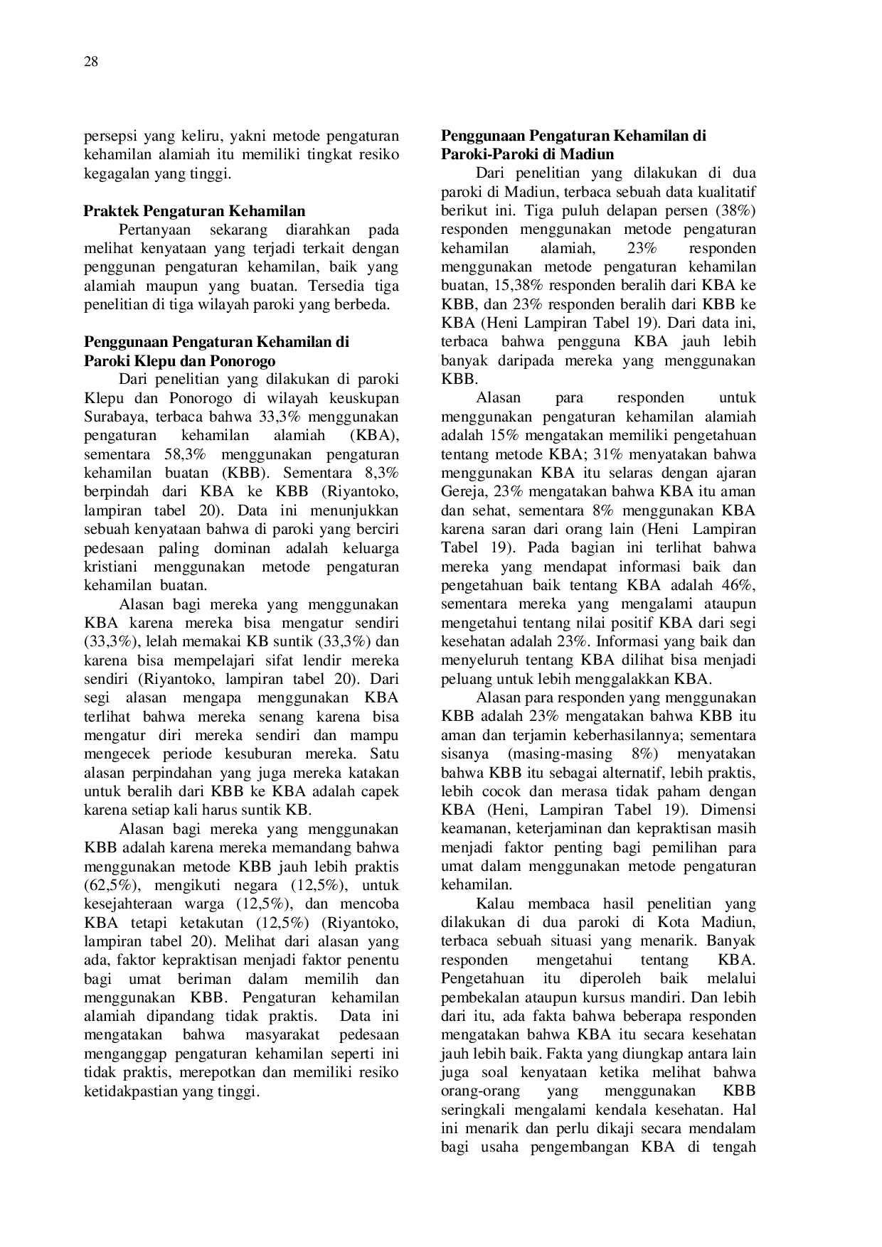 JURIS Katekese Tentang Pengaturan Kehamilan Secara Alami