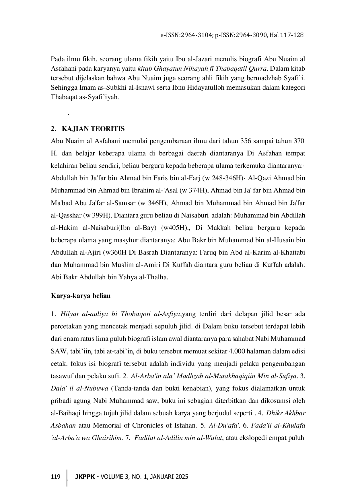 JURIS Value Mulia Menurut Perspektif Menurut Abu Nuaim Al Asfahani Dalam Kitab Hilyatul Aulia