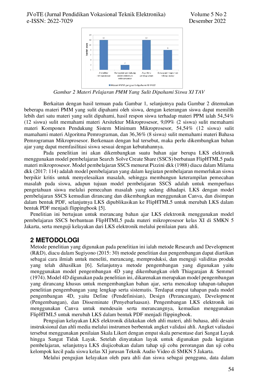 JURIS Pengembangan Bahan Ajar LKS Elektronik Menggunakan Model Pembelajaran Search Solve Create Share Berbantuan FlipHTML5 Pada Materi Mikroprosesor Kelas XI TAV di SMKN 5 Jakarta