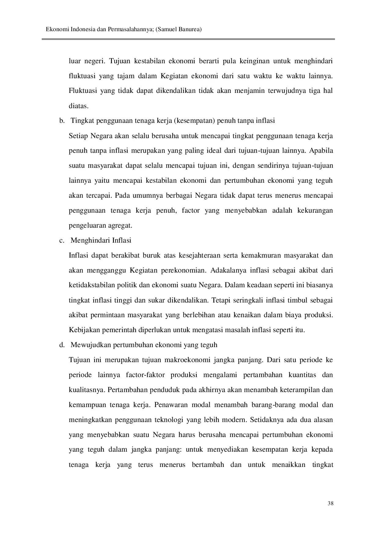 JURIS Ekonomi Indonesia dan Permasalahannya
