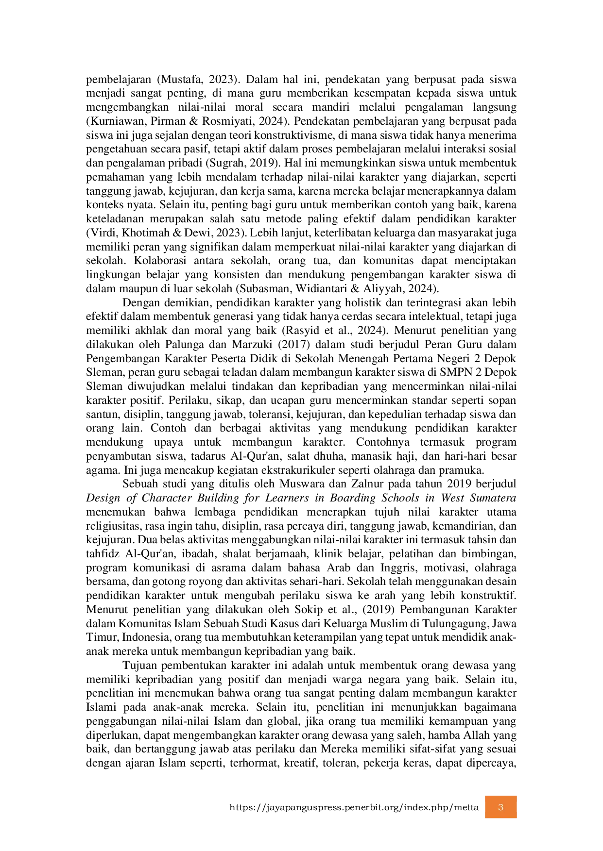 JURIS Peran Guru dalam Membentuk Karakter Siswa Studi Kasus di MI Al Khoeriyah Bogor