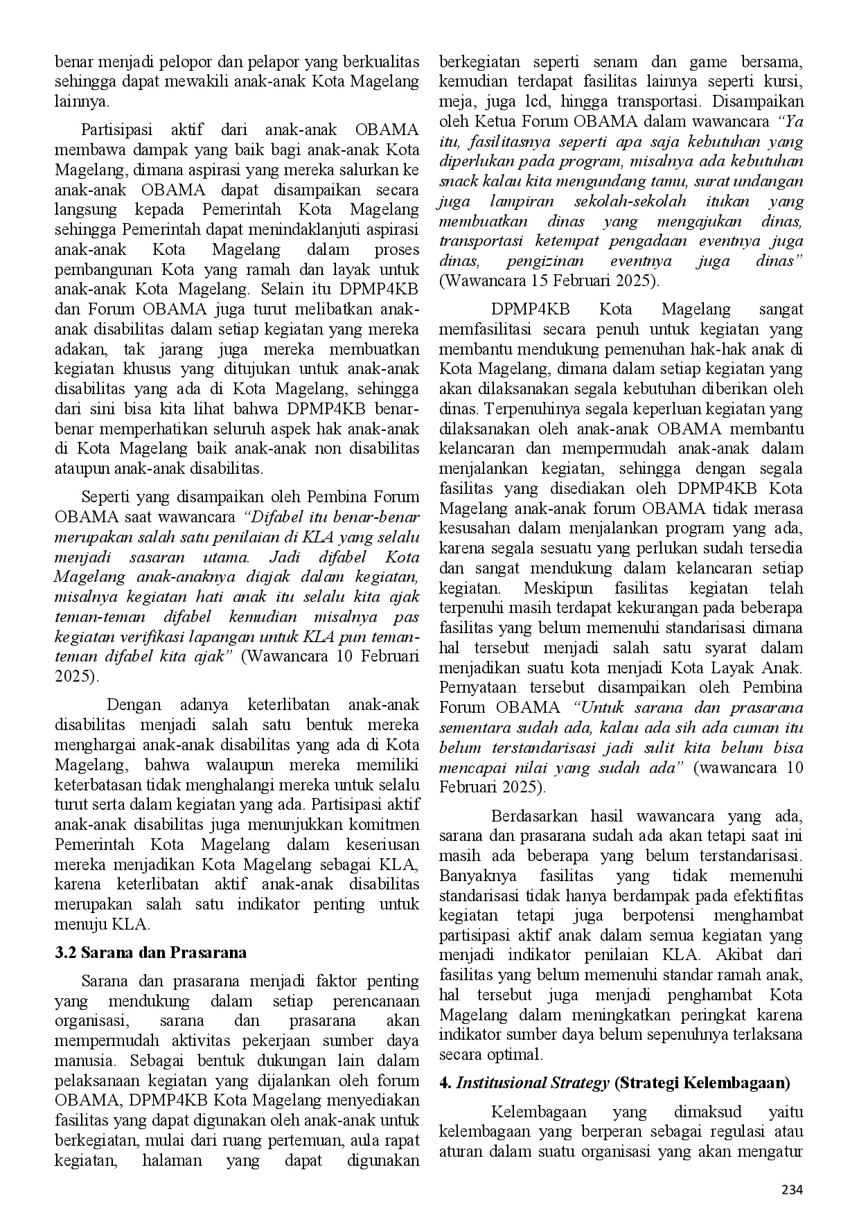 juris Strategi DPMP4KB Dalam Pengembangan KLA Melalui Forum Obama Di Kota Magelang