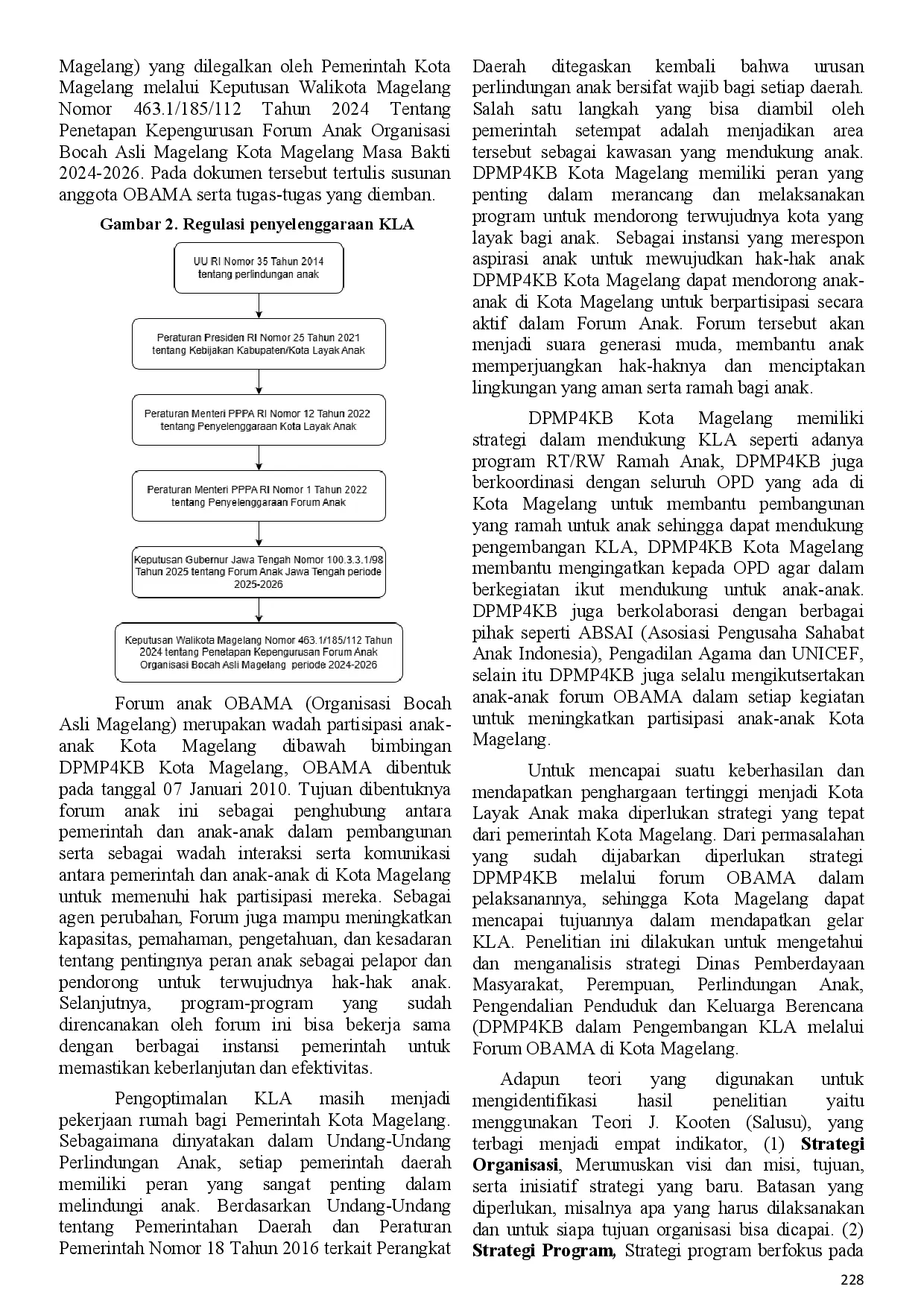 juris Strategi DPMP4KB Dalam Pengembangan KLA Melalui Forum Obama Di Kota Magelang