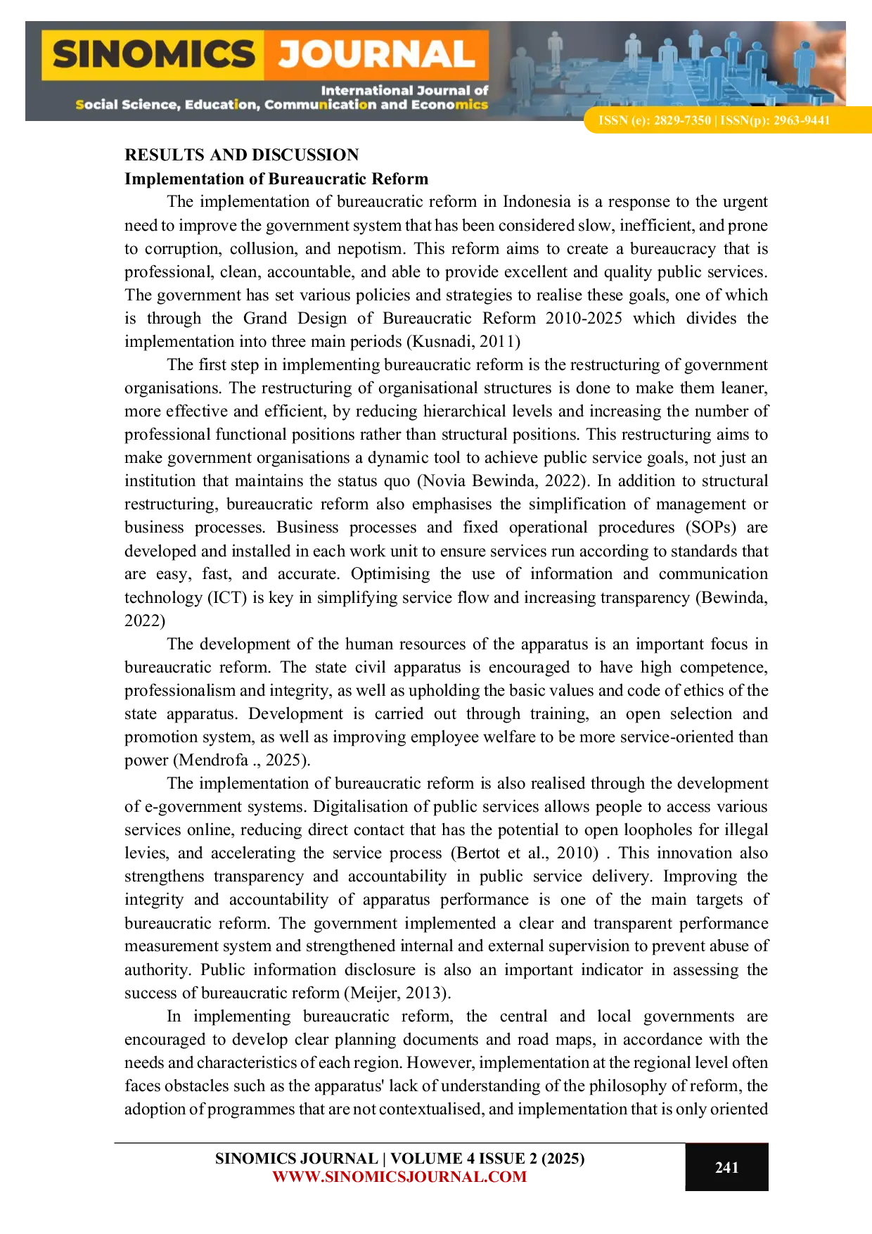 JURIS Bureaucratic Reform and its Impact on Public Service Transparency