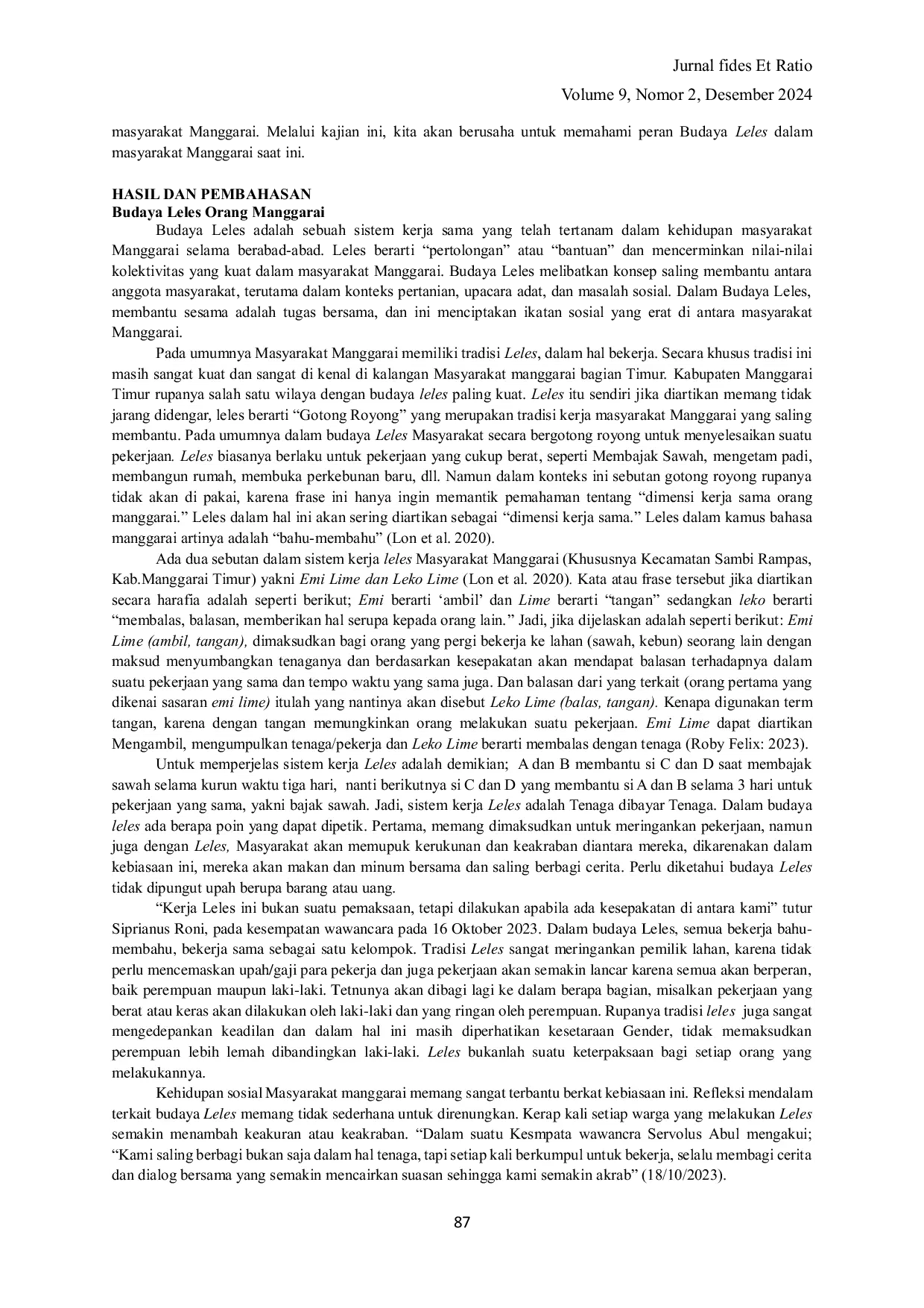 JURIS Budaya Leles Orang Manggarai Sebagai Suatu Fenomena Sosial Dalam Terang Filsafat Metafisika Heidegger