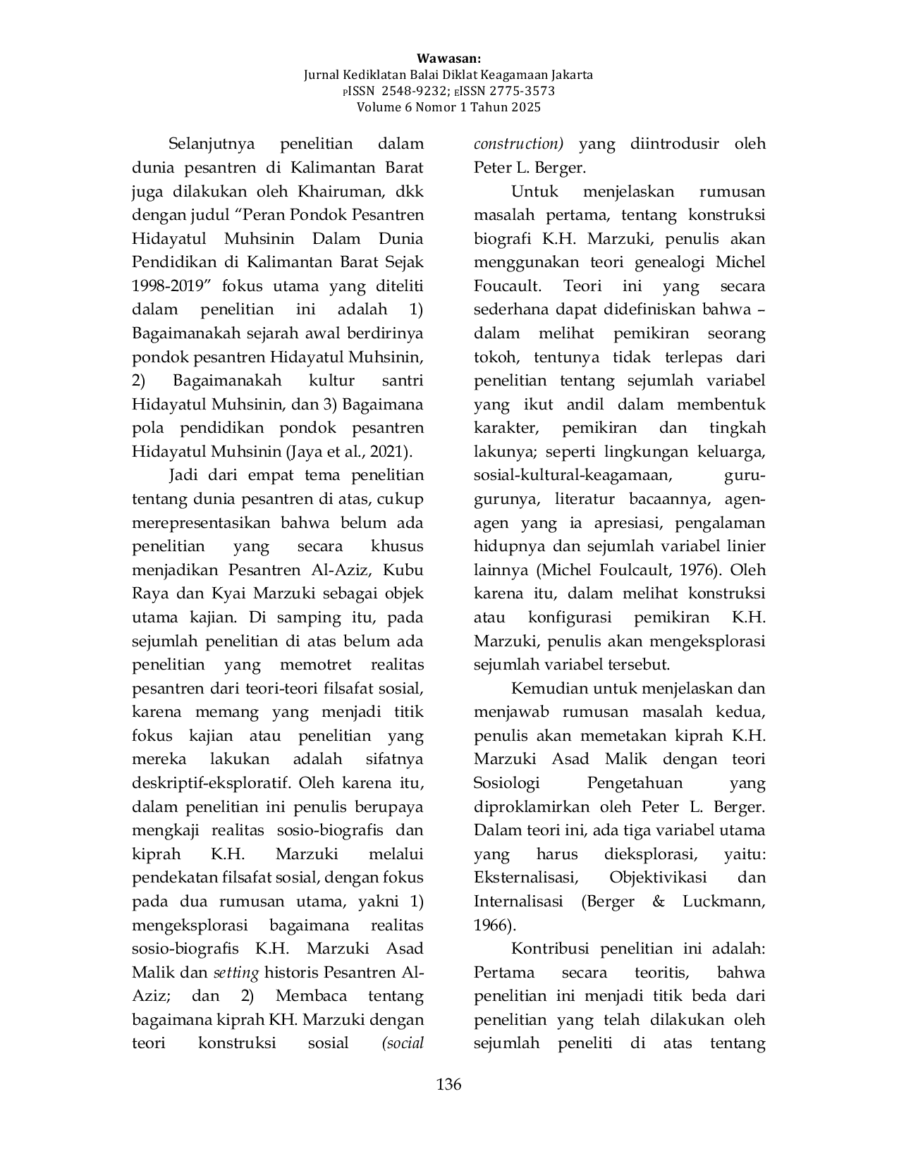 JURIS Lembaga Pesantren Di Kalimantan Barat Studi Atas Pendiri Sejarah Dan Kegiatan Pendidikan Di Pesantren Al Aziz Desa Pasak Kubu Raya