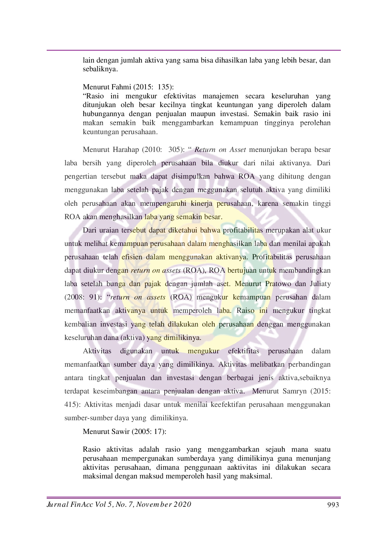 JURIS Analisis Pengaruh Total Asset Turnover Current Ratio Dan Pertumbuhan Perusahaan Terhadap Return On Asset Pada Sektor Industri Barang Konsumsi Yang Terdaftar Di Bursa Efek Indonesia