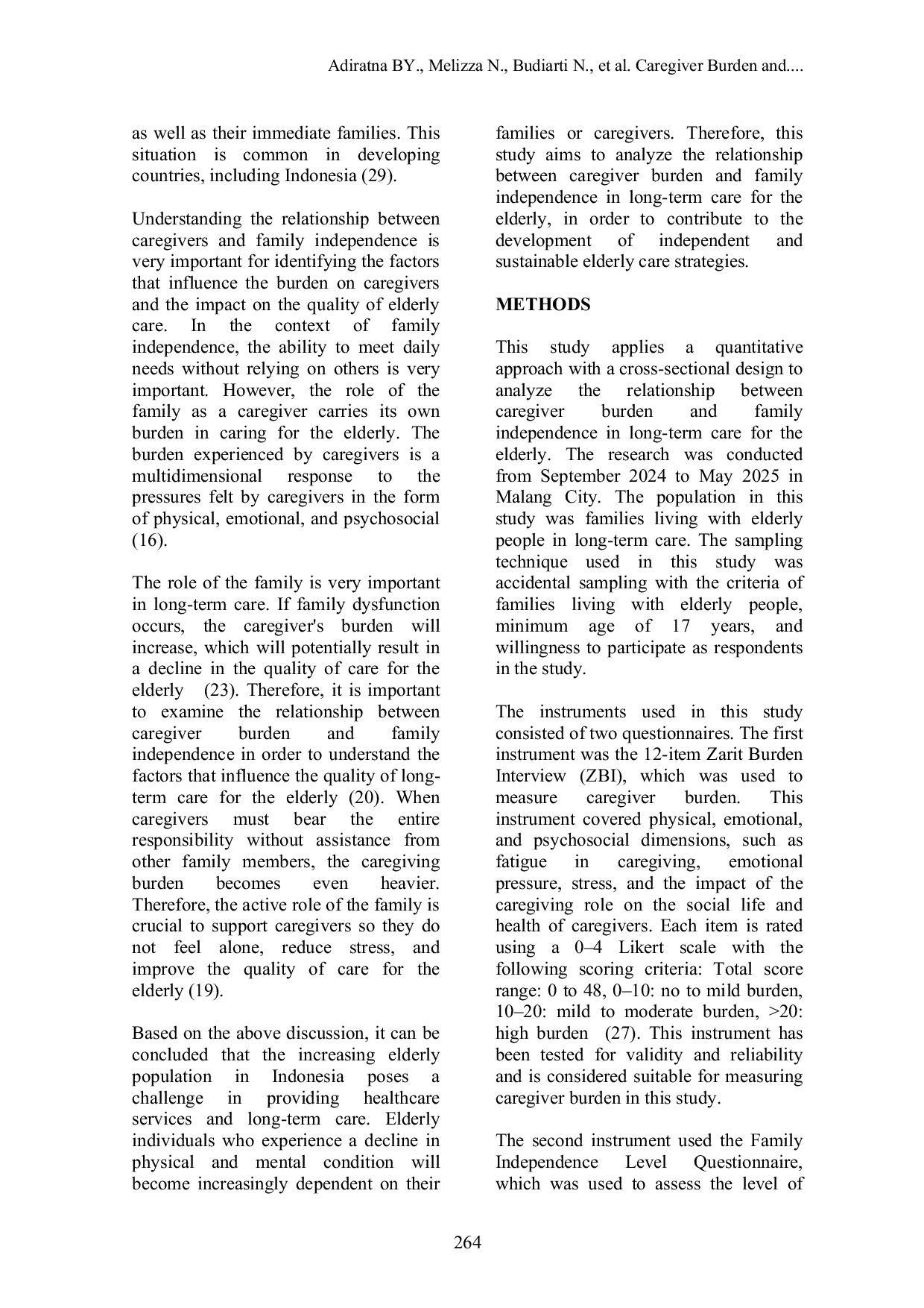 JURIS Caregiver Burden and Family Autonomy in Long Term Elderly Care A Correlational Study