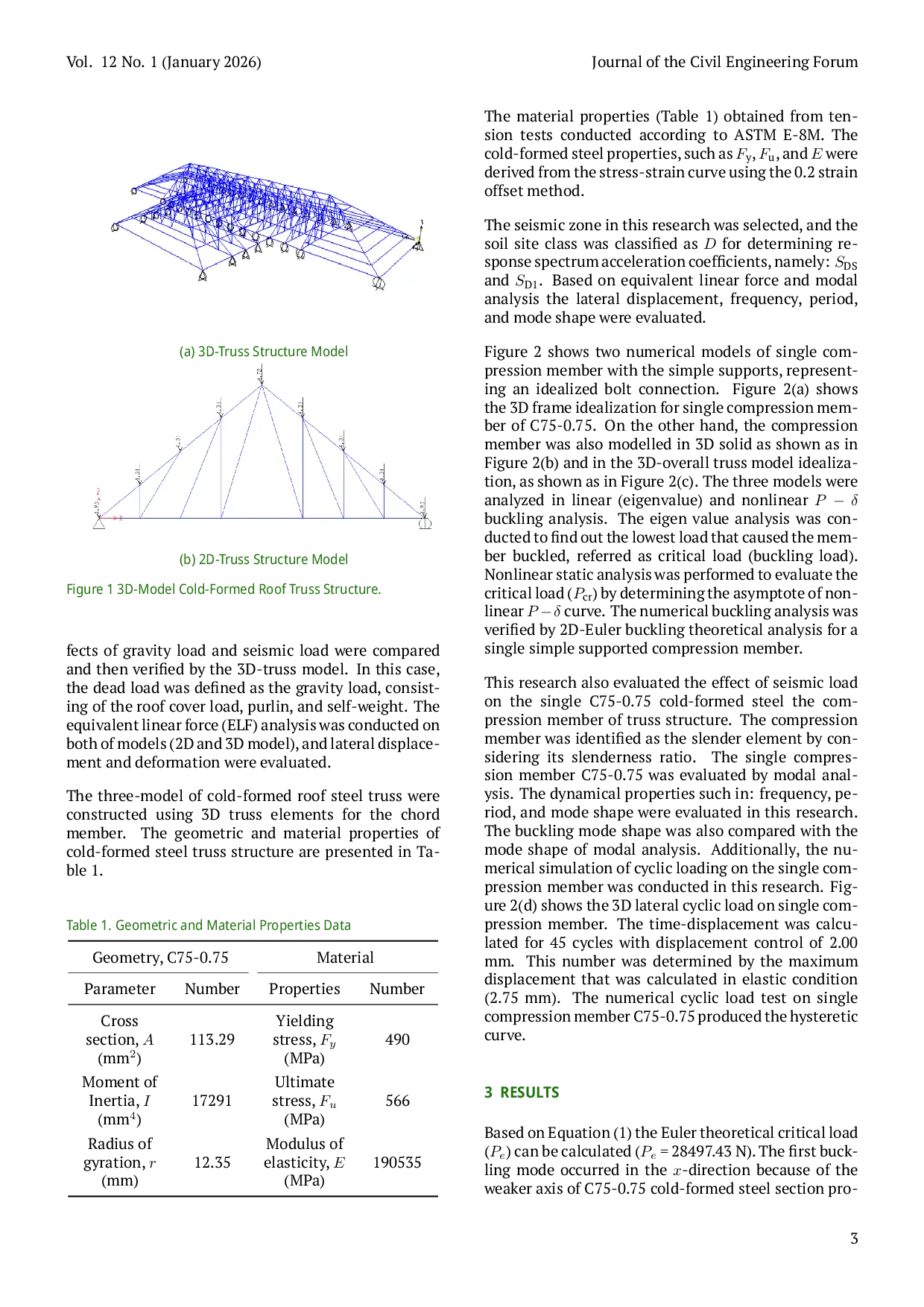 JURIS Cold Formed Steel Truss Roof Structure Failure Considering Seismic Load and Buckling Analysis