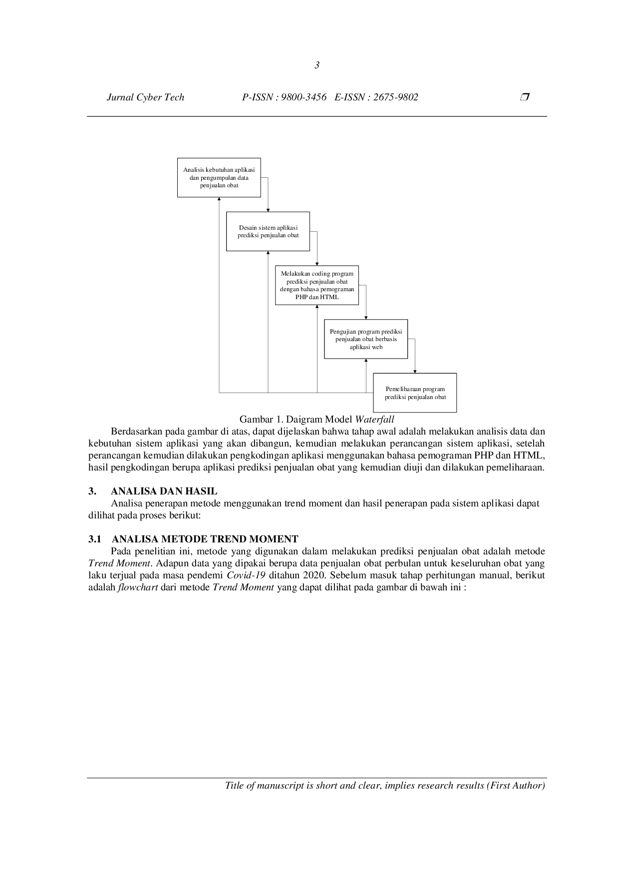 JURIS Prediksi Penjualan Obat Dalam Masa Pendemi Covid 19 Dengan Metode Trend Moment