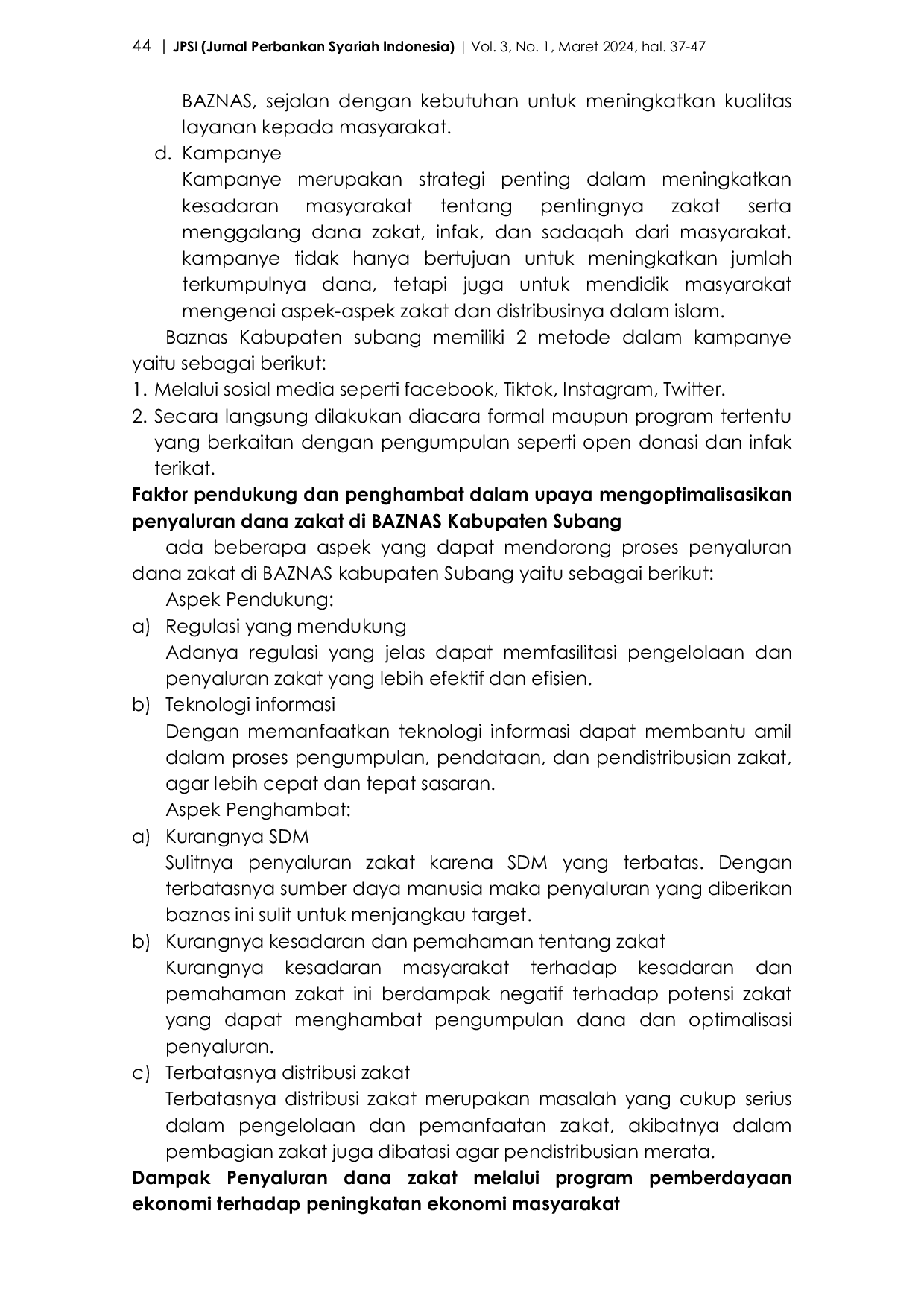 JURIS Strategi Penyaluran Dana Zakat Baznas Melalui Program Pemberdayaan Ekonomi Syariah