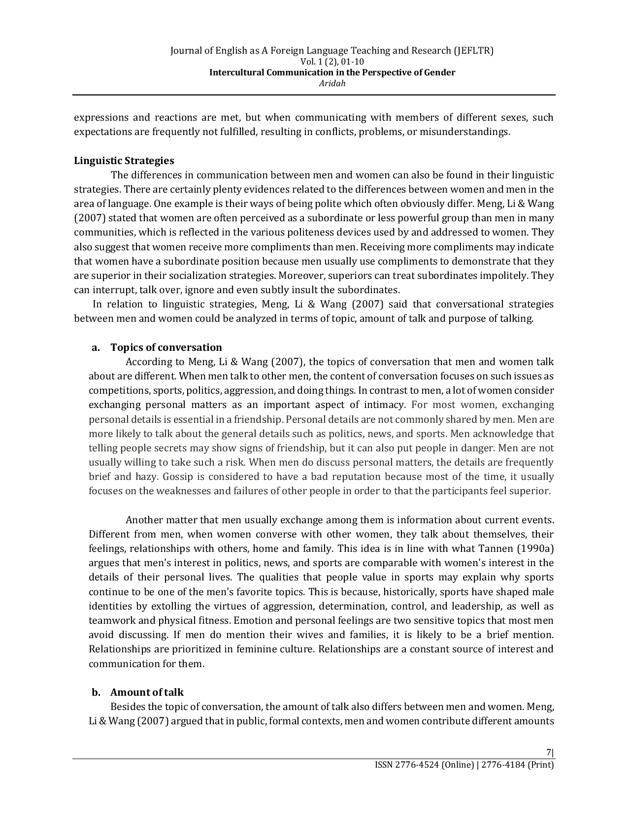 JURIS Intercultural Communication in the Perspective of Gender