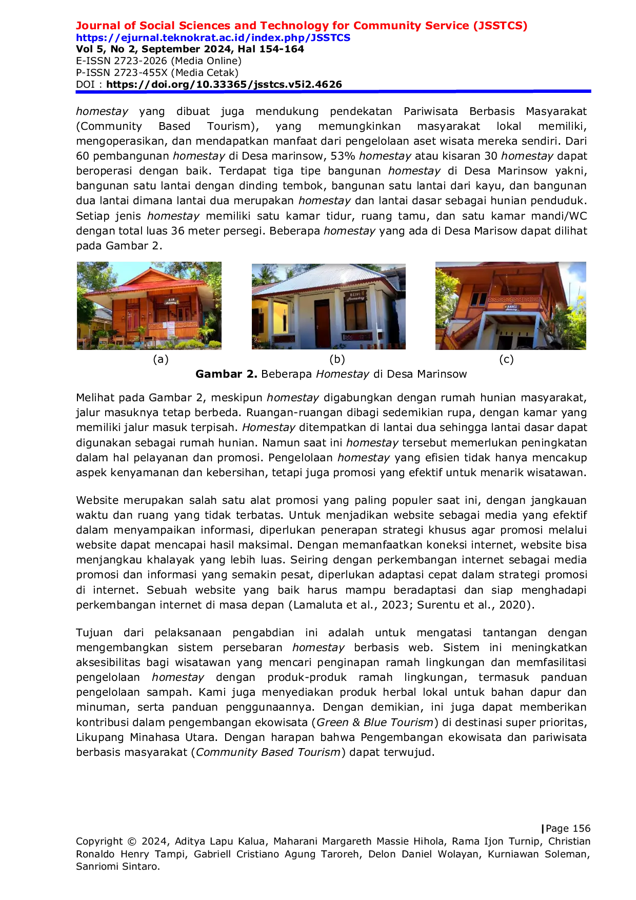 JURIS Sistem Persebaran Homestay Berbasis Web Untuk Pengembangan Ekowisata Destinasi Super Prioritas Likupang Minahasa Utara