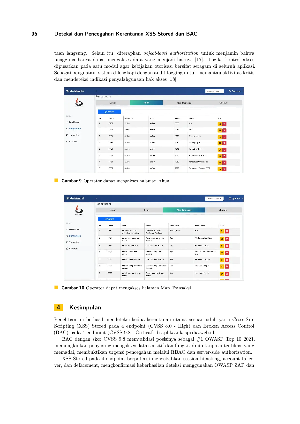 JURIS Detection and Prevention of Stored Cross Site Scripting XSS Vulnerabilities and Broken Access Control in the Kaspedia Web Application