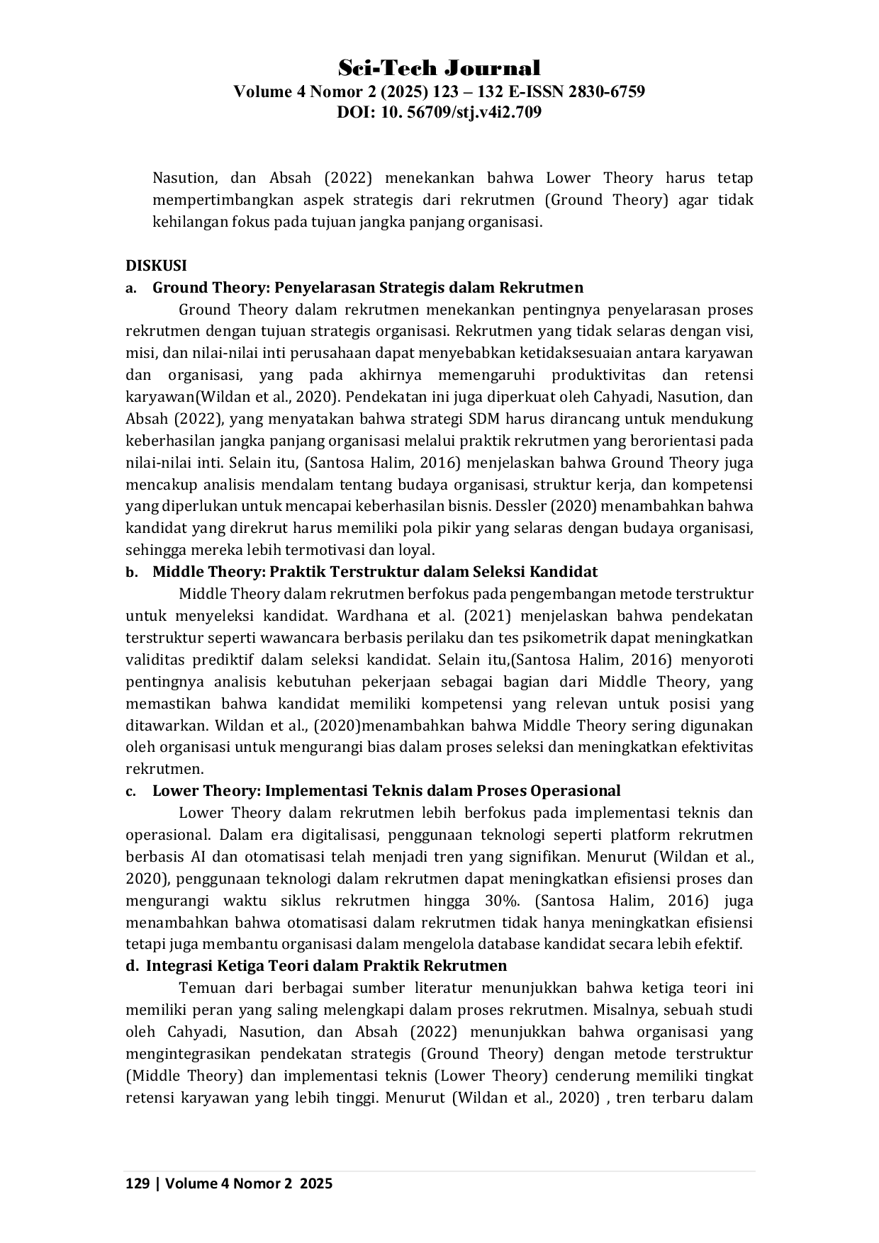 JURIS Penerapan Ground Theory Middle Theory dan Lower Theory dalam Proses Rekrutmen Studi Literatur