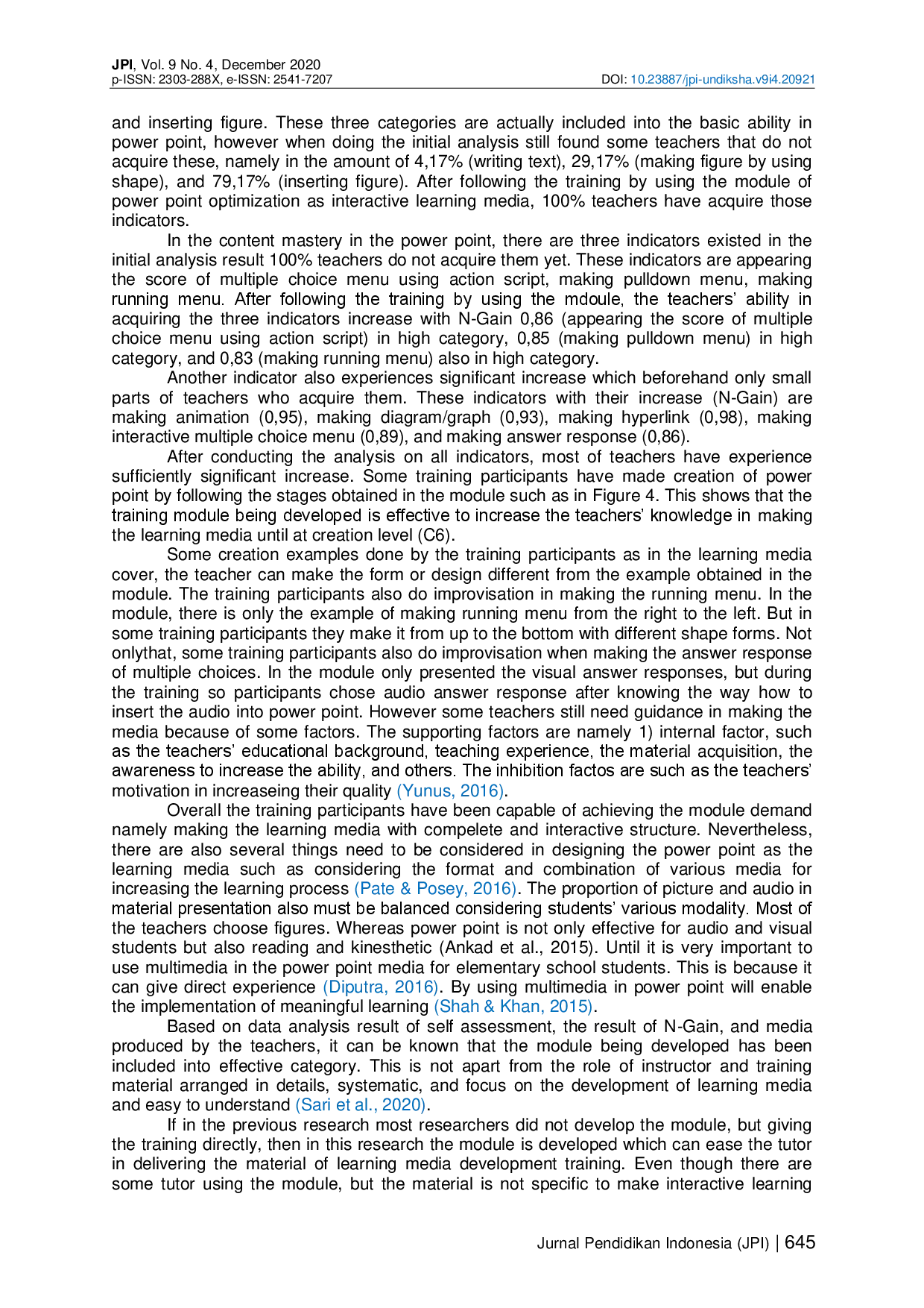 juris The Module of Power Point Optimization Training SDL Based to Improve the Teacher s Competence in Developing Learning Media