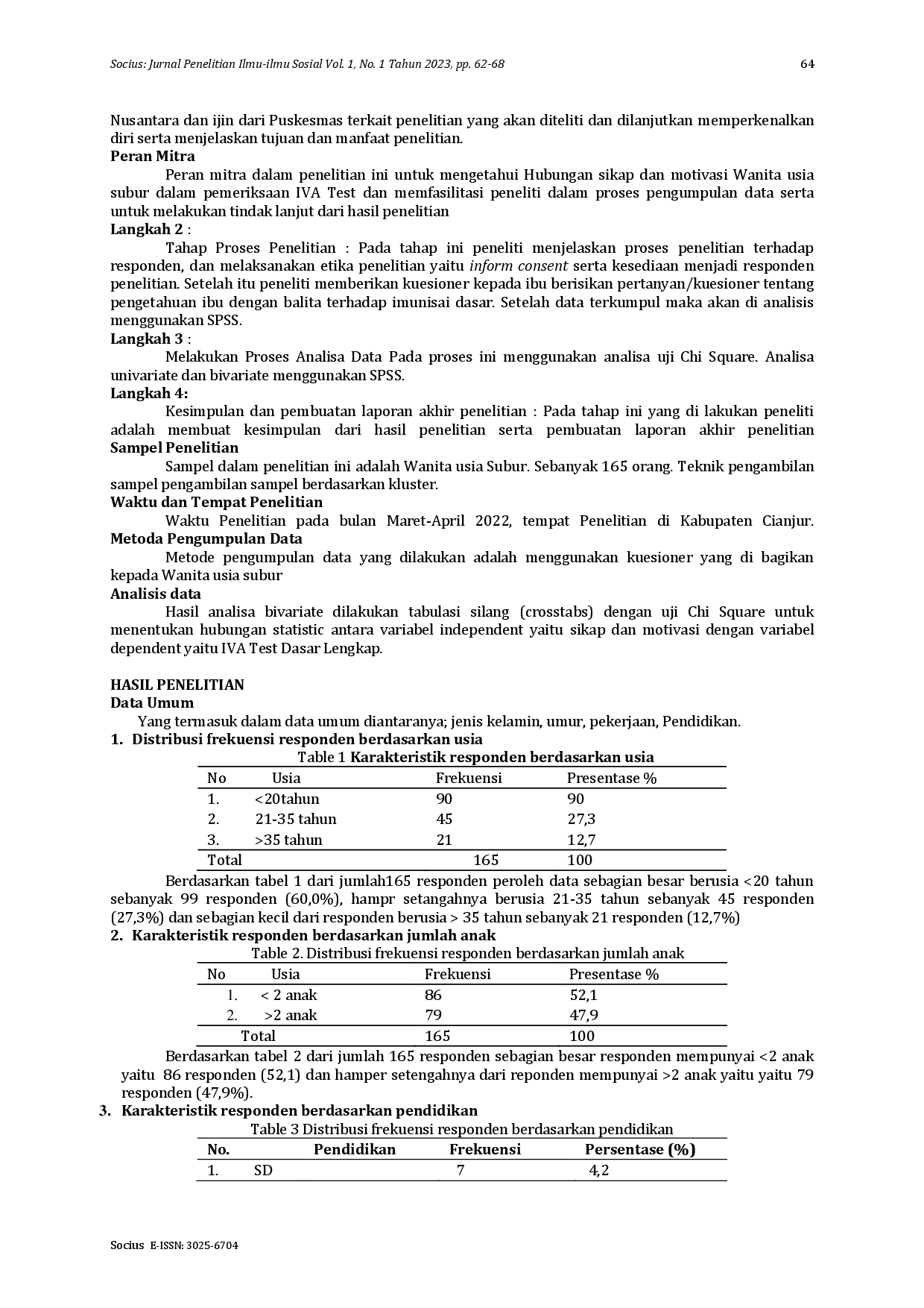 juris Hubungan Sikap dan Motivasi Wanita Usia Subur dalam Pemeriksaan IVA Test Wilayah Kerja Puskesmas Nagrak