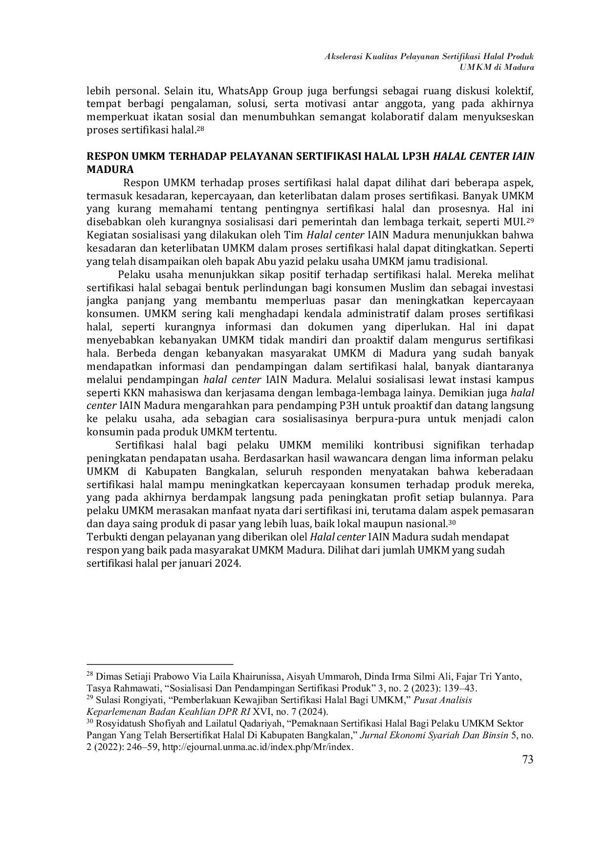 JURIS Akselerasi Kualitas Pelayanan Sertifikasi Halal Produk UMKM di Madura