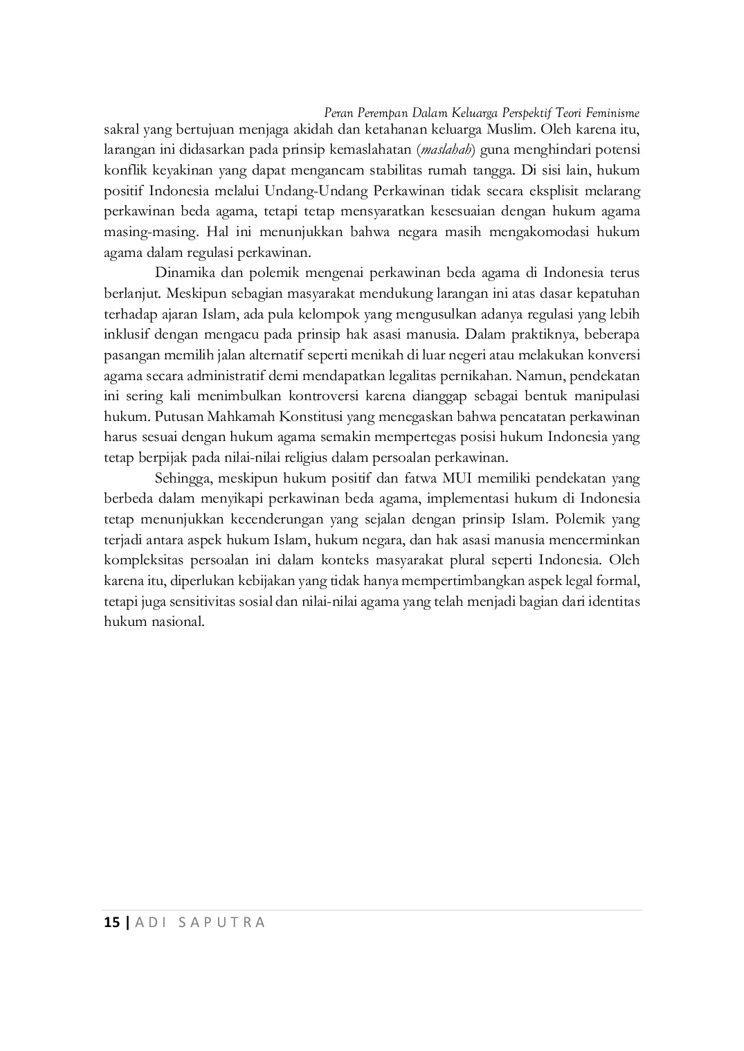 JURIS Dinamika Fatwa MUI Tentang Perkawinan Beda Agama Antara Hukum Islam Regulasi Negara Dan Realitas Sosial