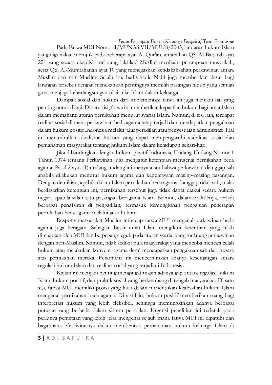 JURIS Dinamika Fatwa MUI Tentang Perkawinan Beda Agama Antara Hukum Islam Regulasi Negara Dan Realitas Sosial