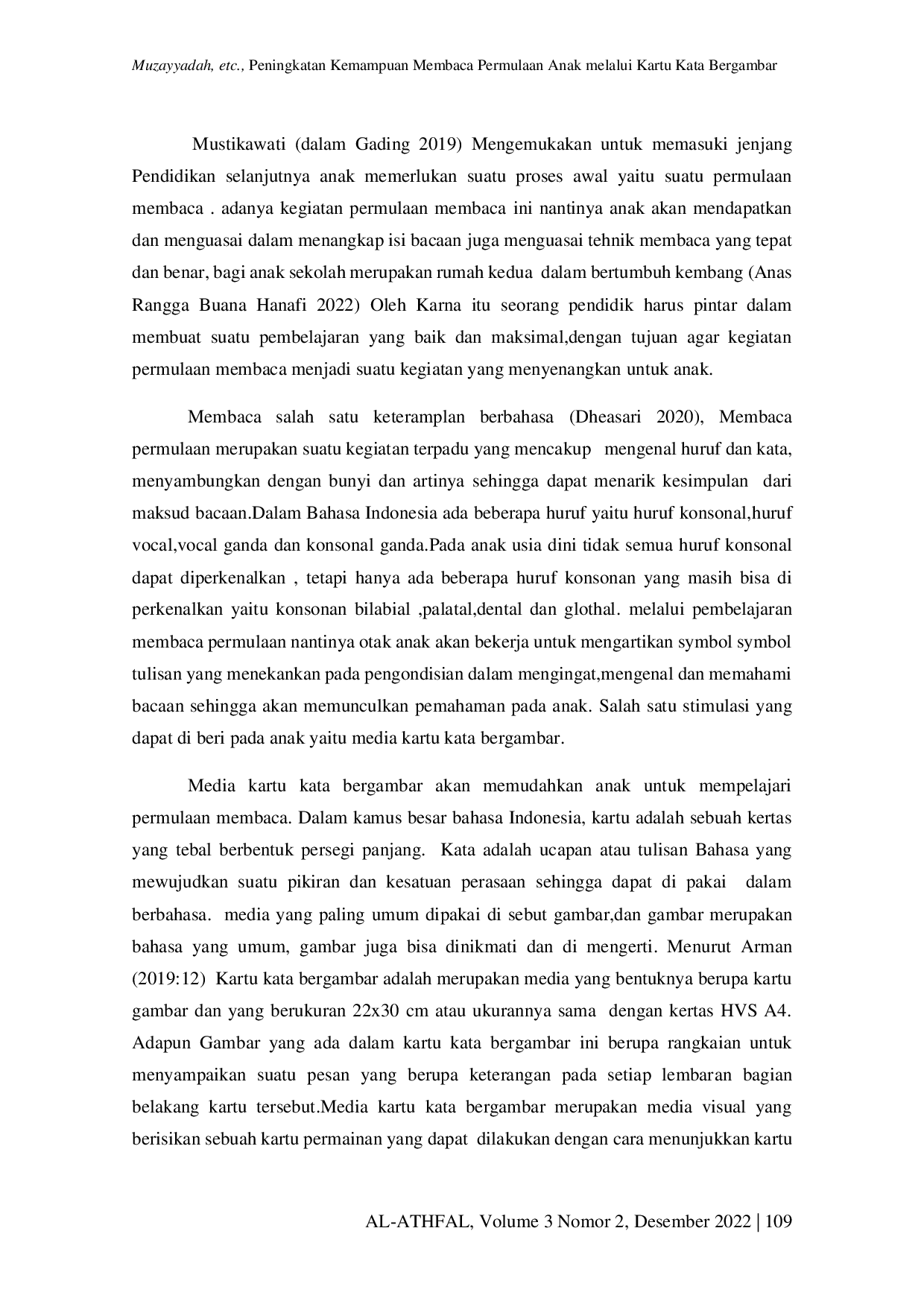 JURIS Peningkatan Kemampuan Membaca Permulaan Anak Melalui Kartu Kata Bergambar