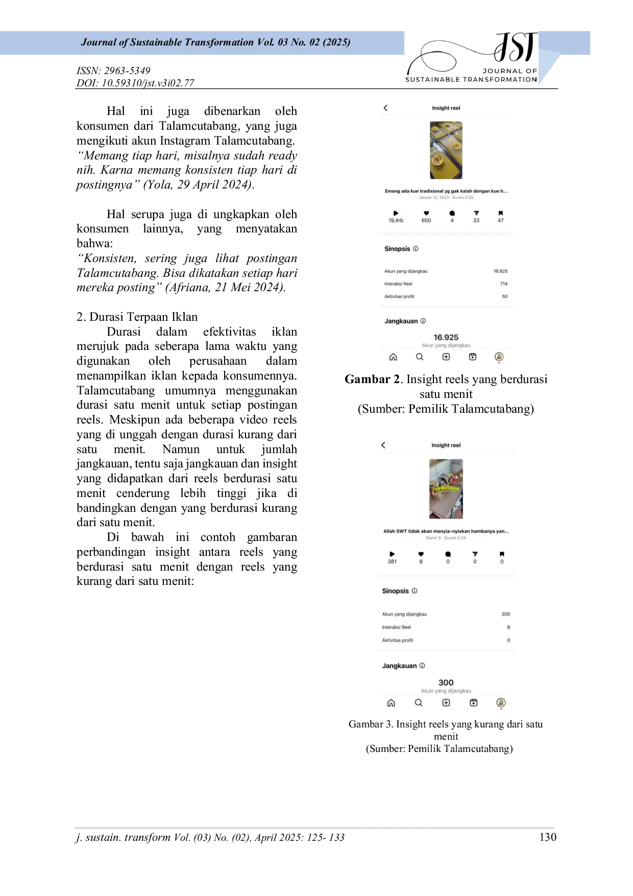 JURIS Analisis Strategi Promosi Akun Instagram Talamcutabang Dalam Membangun Brand Awareness