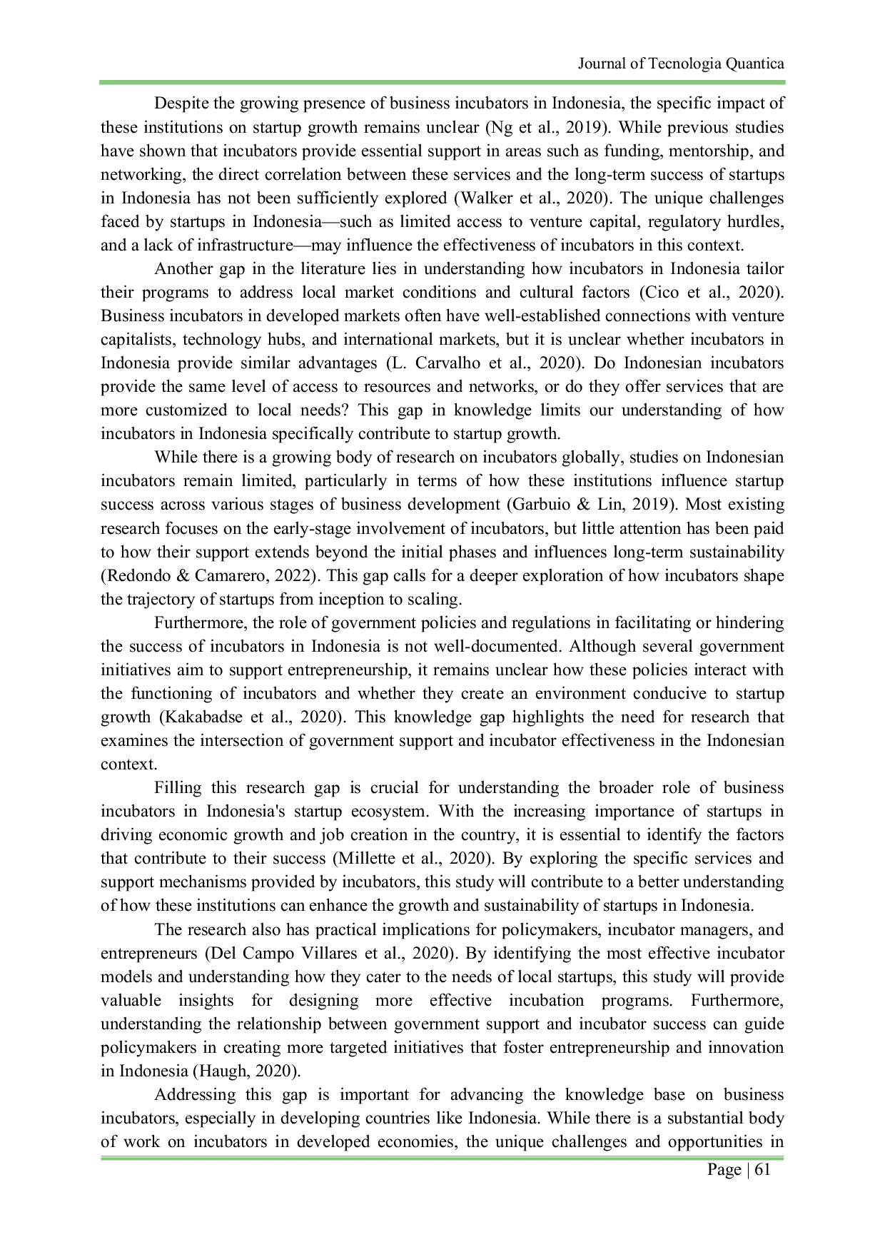 JURIS The Role of Business Incubators in Facilitating Startup Growth in Indonesia