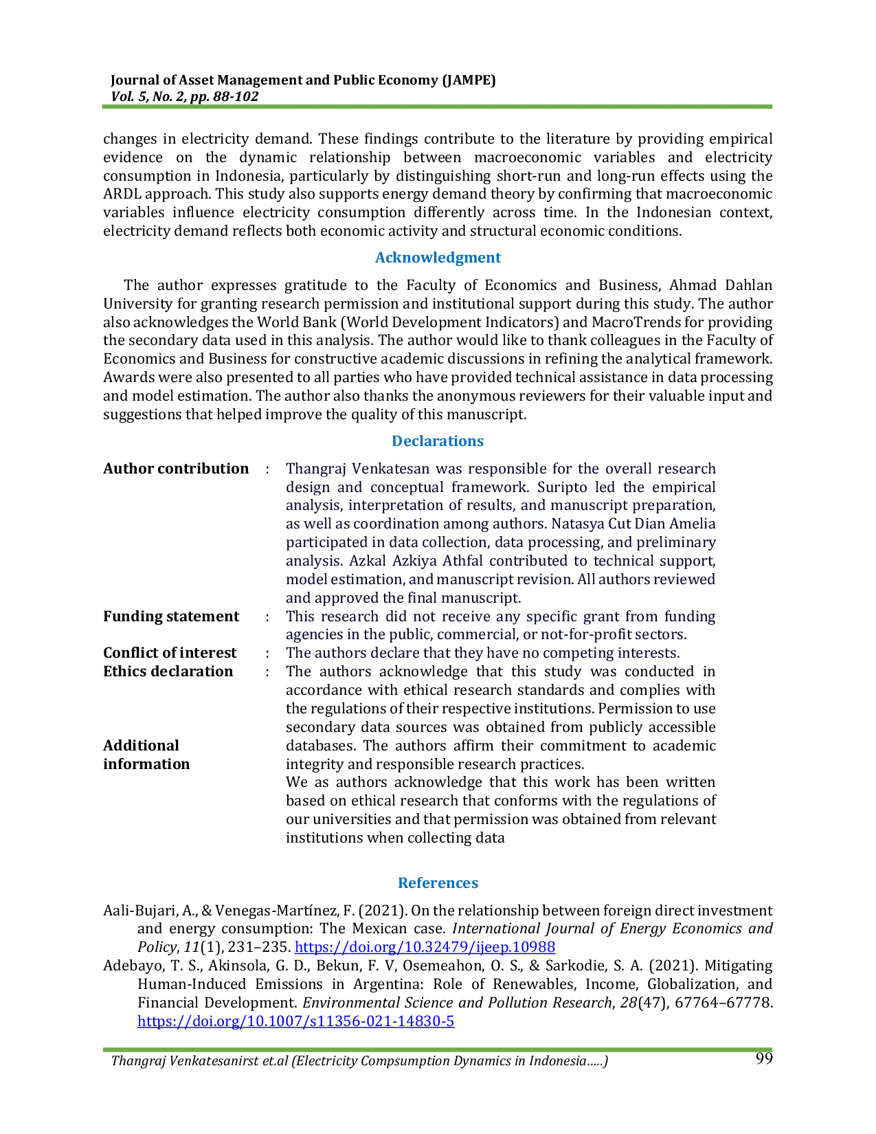 JURIS Electricity Consumption Dynamics in Indonesia ARDL Approach