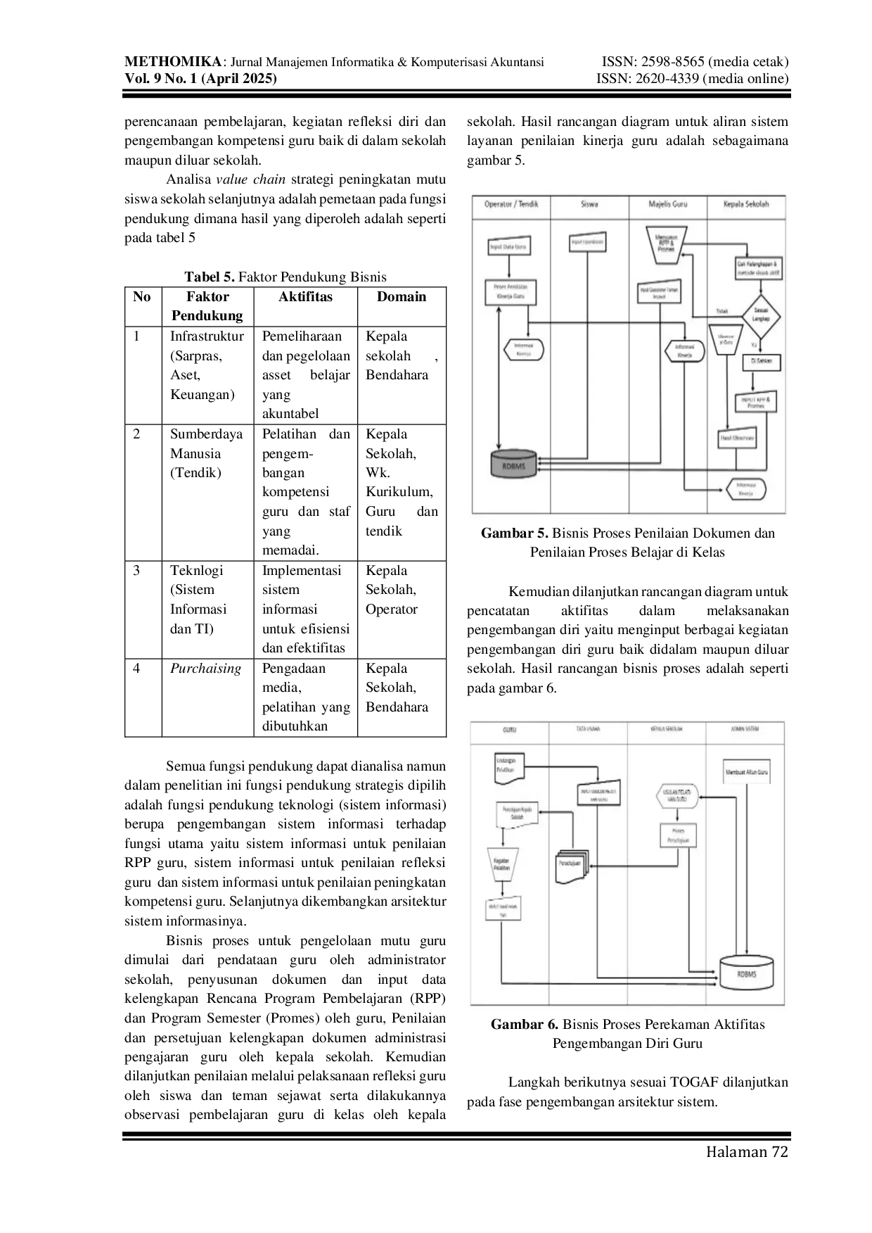 JURIS Arsitektur Sistem Informasi Kinerja Guru Berbasis IASP2020 dengan Metode Togaf Framework
