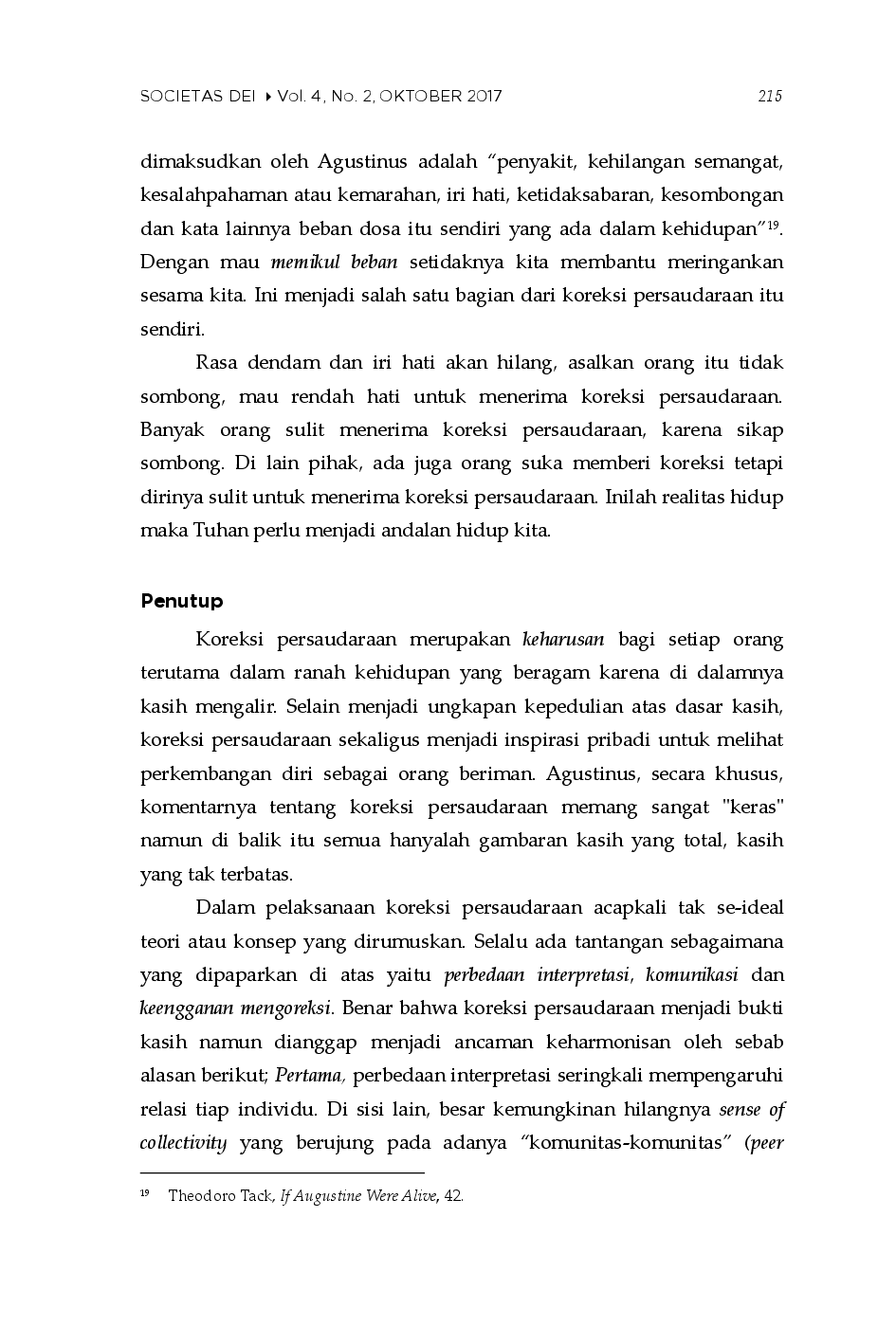 juris Koreksi Persaudaraan Tantangan dalam Mengembangkan Hidup Bersama